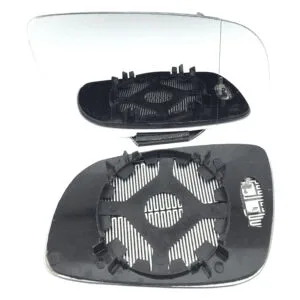 Volkswagen Polo Clip-on Wing Mirror Glass 2000-2002 — Heated, Convex — Right Driver Side
