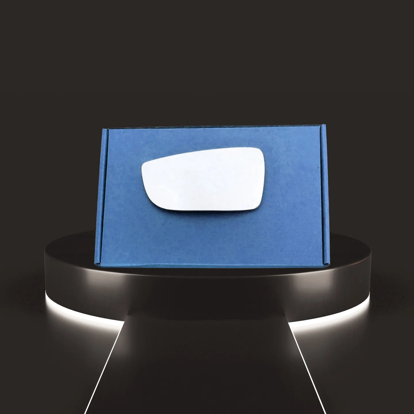 Ford Transit Chassis Cab Stick-on Wing Mirror Glass 2014-2024 — Convex, Blind-Spot — Left Passenger Side