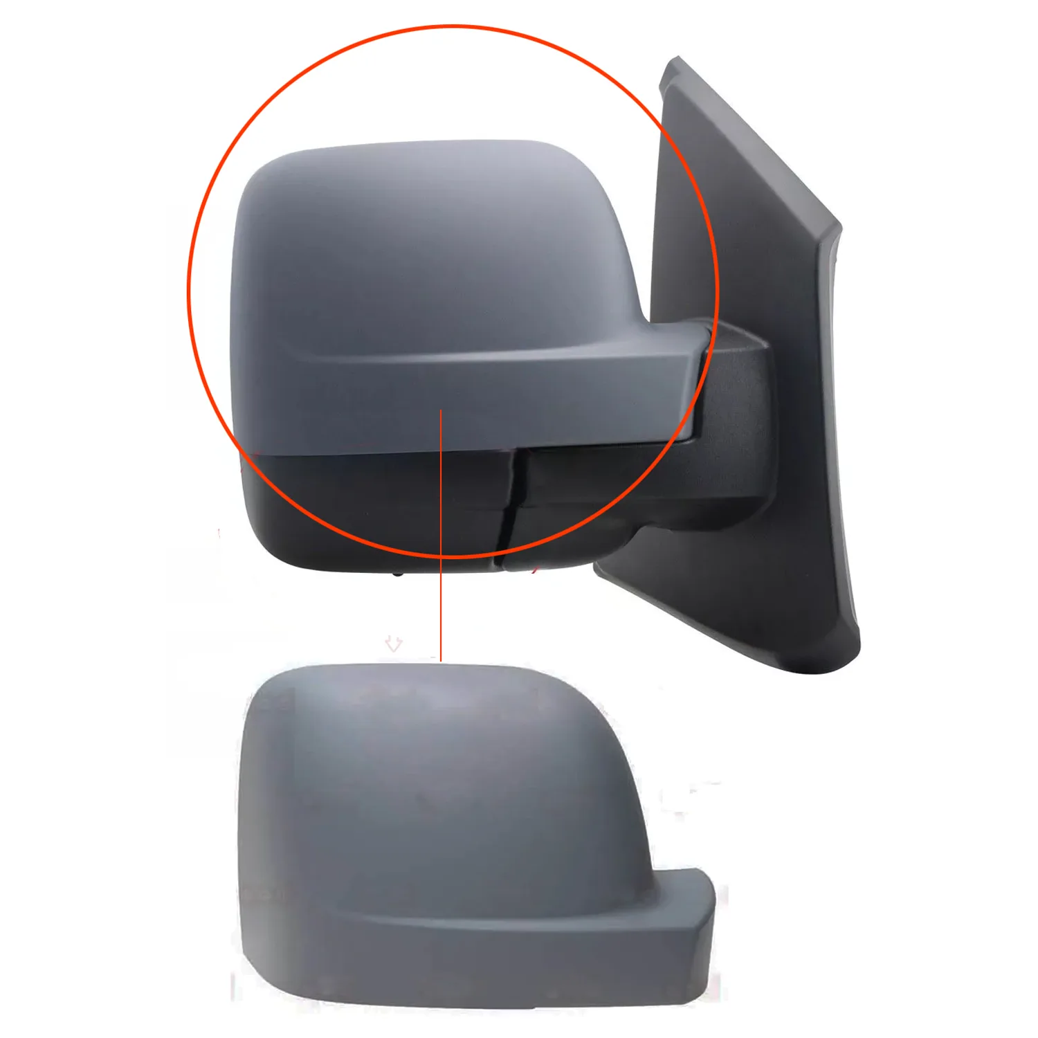 Nissan Primastar Wing Mirror Cover 2015-2019 — Primed — Right Driver Side