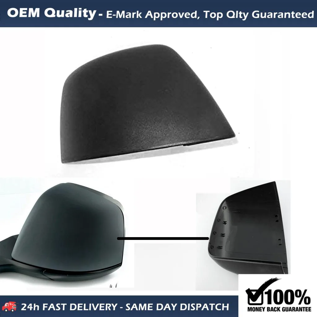 Ford Transit Connect Wing Mirror Cover 2014-2018 — Black — Left Passenger Side