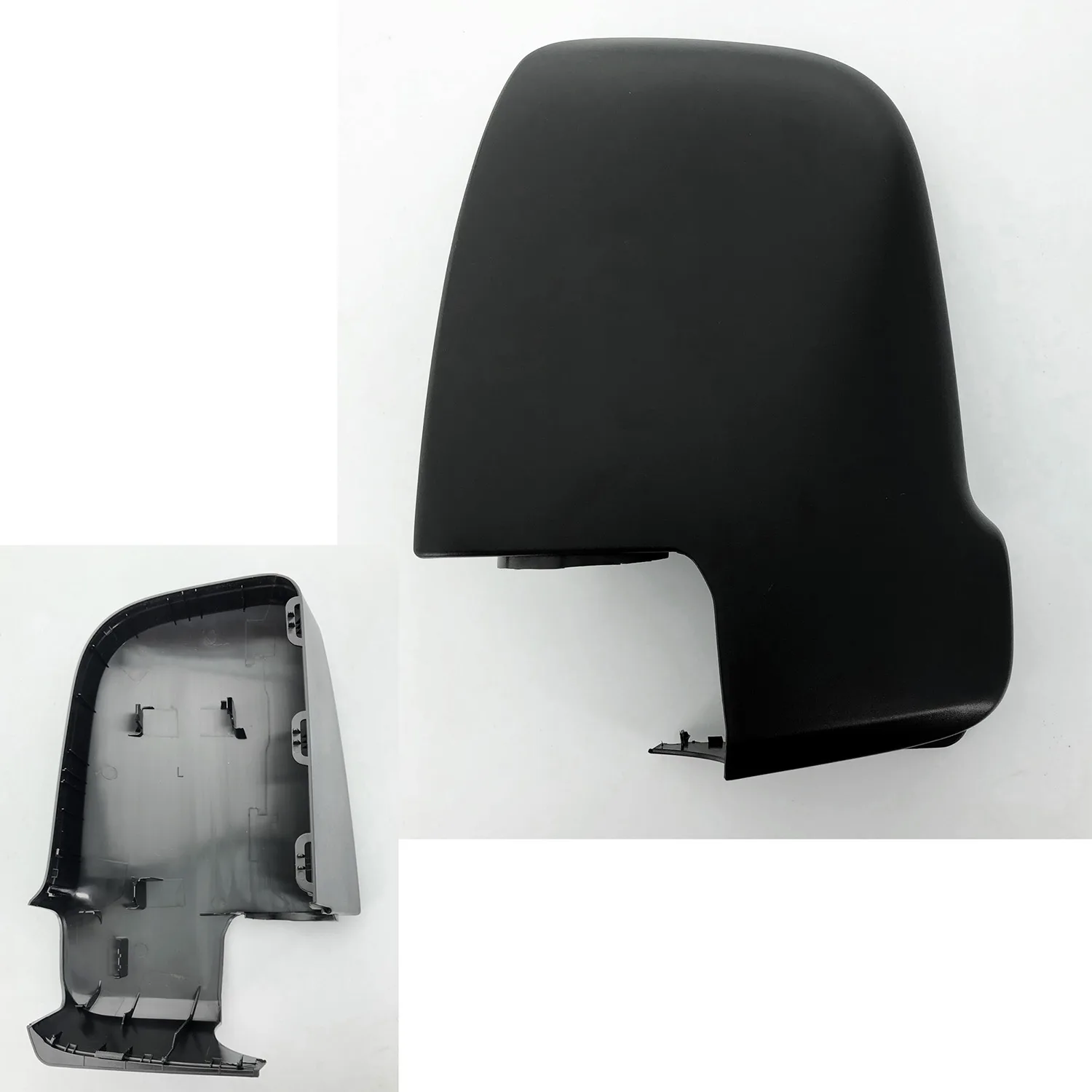 Mercedes Sprinter Wing Mirror Cover 2018-2024 — Textured Black, Short Arm — Left Passenger Side