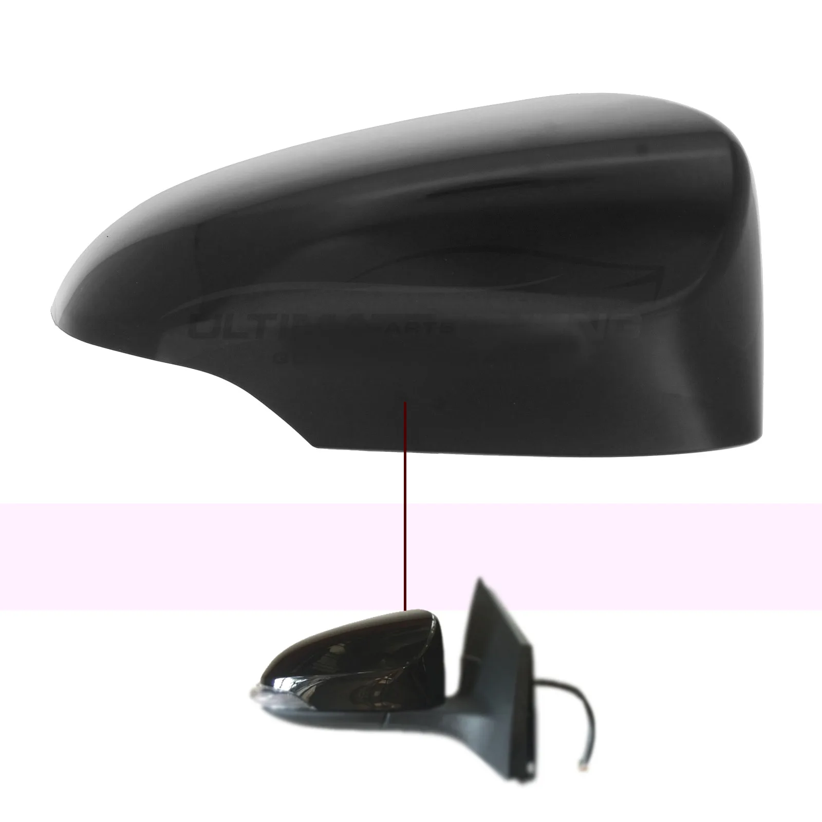 Toyota Auris Wing Mirror Cover 2012-2024 — Black — Left Passenger Side