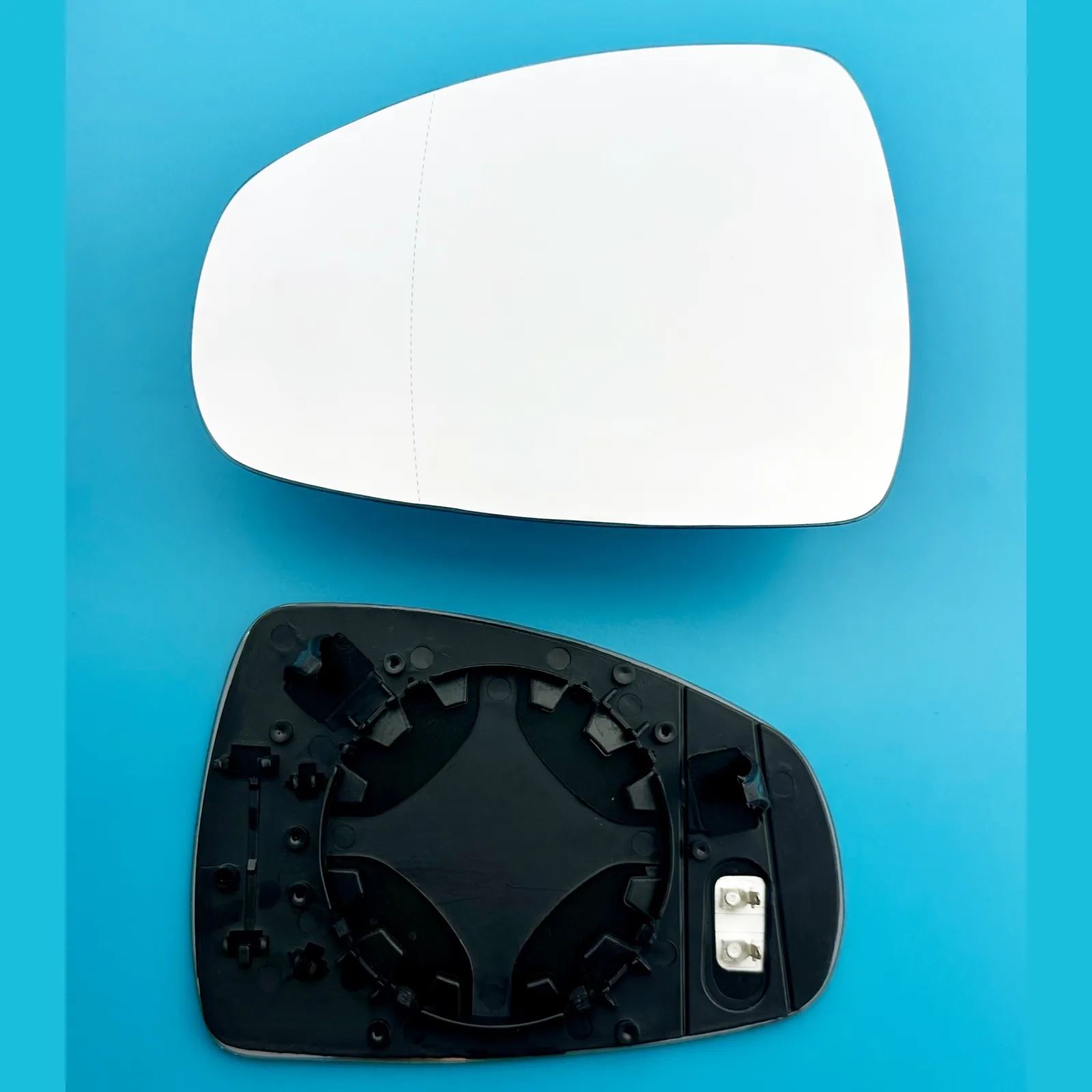 Clip on Wing Mirror Glass — Left Passenger Side