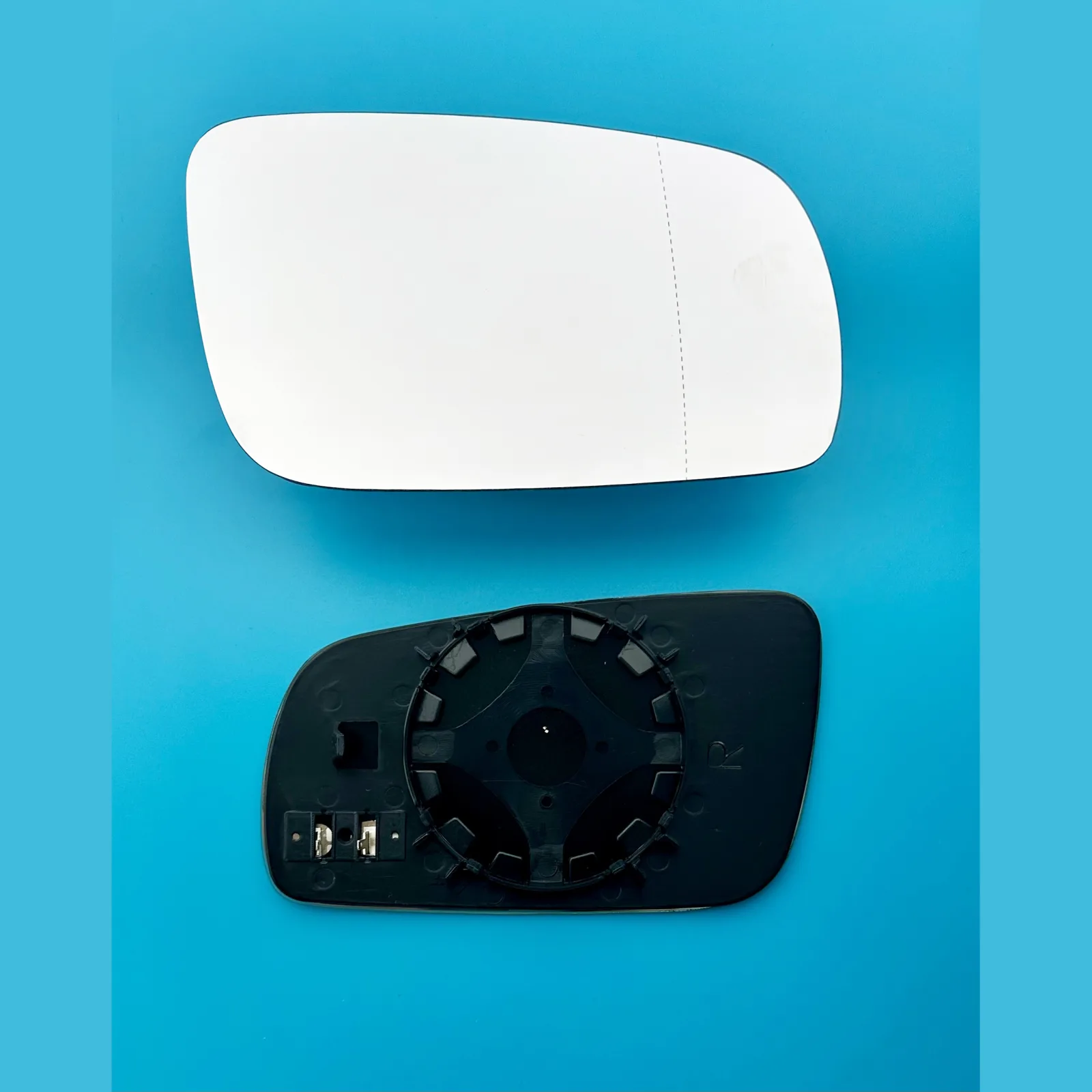 Skoda Fabia Clip-on Wing Mirror Glass 2000-2006 — Heated, Wide Angle — Right Driver Side
