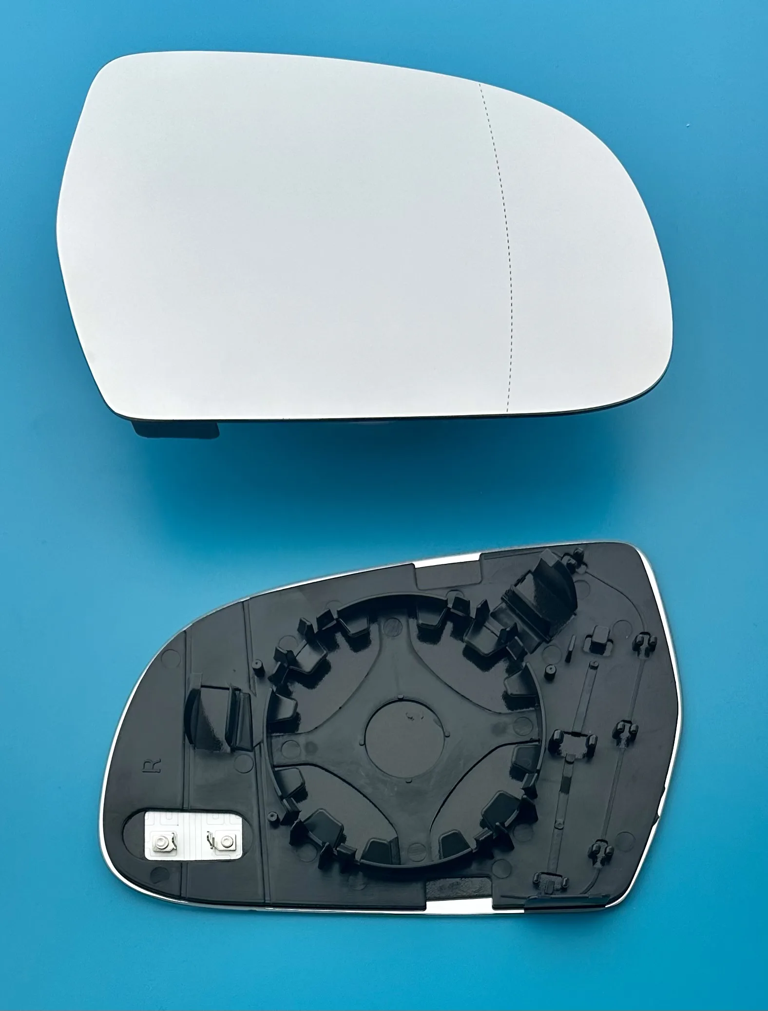 Audi RS3 Clip-on Wing Mirror Glass 2011-2012 — Heated, Wide Angle, Auto-Dimming — Right Driver Side