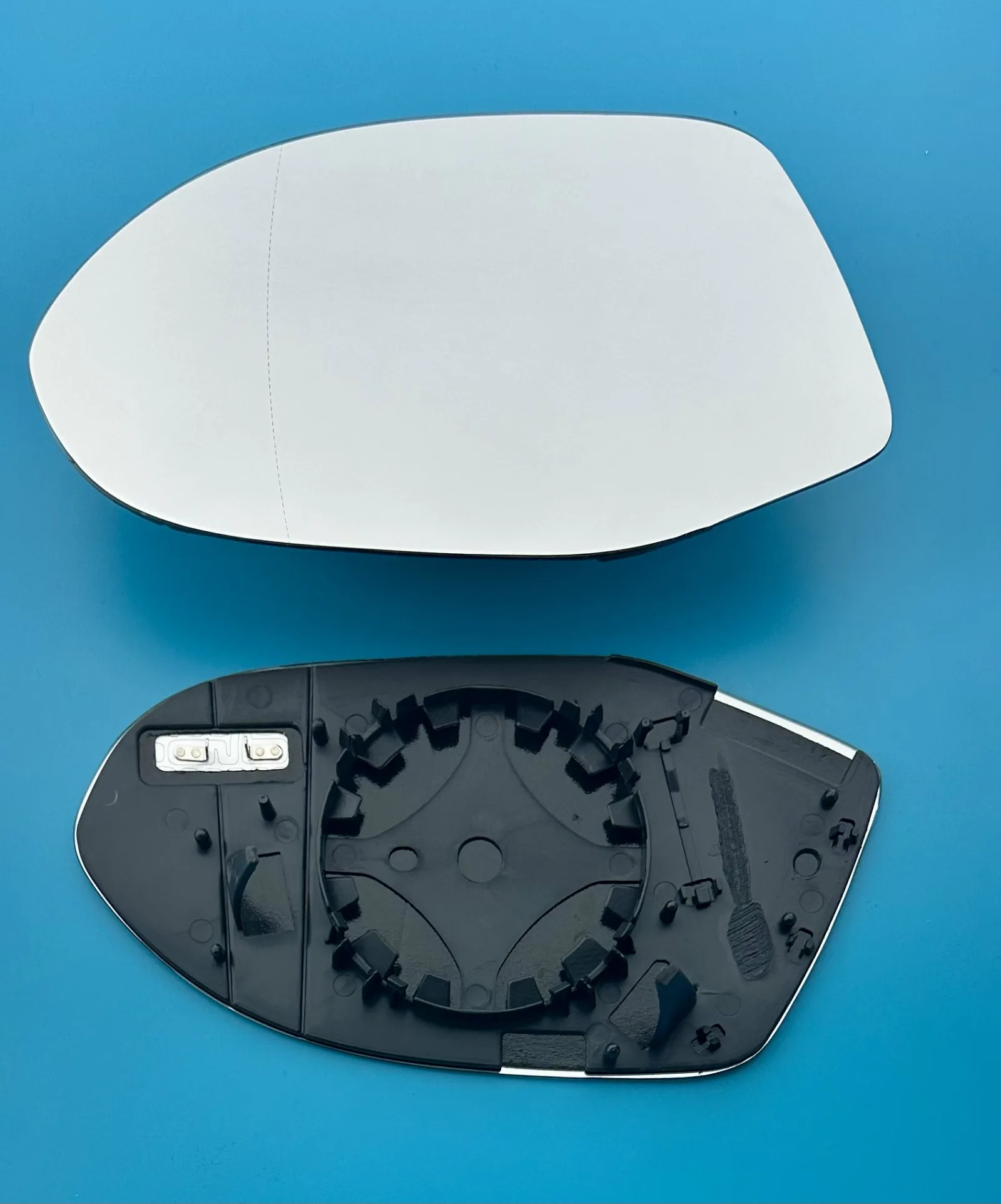 Audi A7 Clip-on Wing Mirror Glass 2011-2017 — Heated, Convex — Left Passenger Side