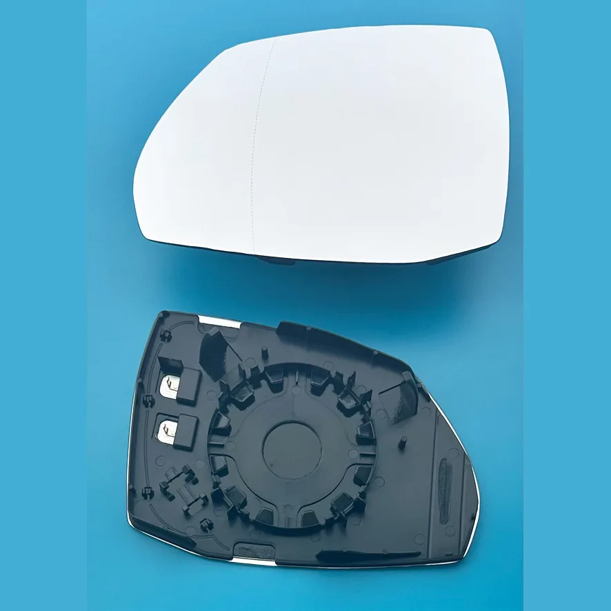 Audi Q7 Clip-on Wing Mirror Glass 2015-2024 — Heated, Wide Angle — Left Passenger Side