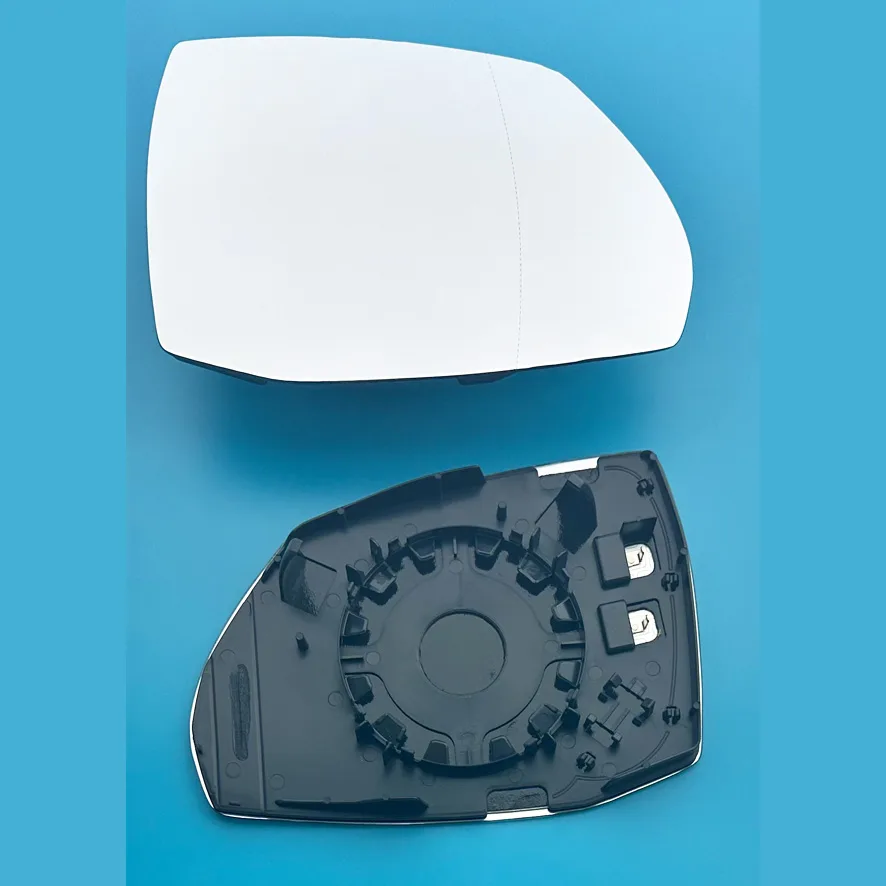 Audi Q7 Clip-on Wing Mirror Glass 2015-2024 — Heated, Wide Angle — Right Driver Side