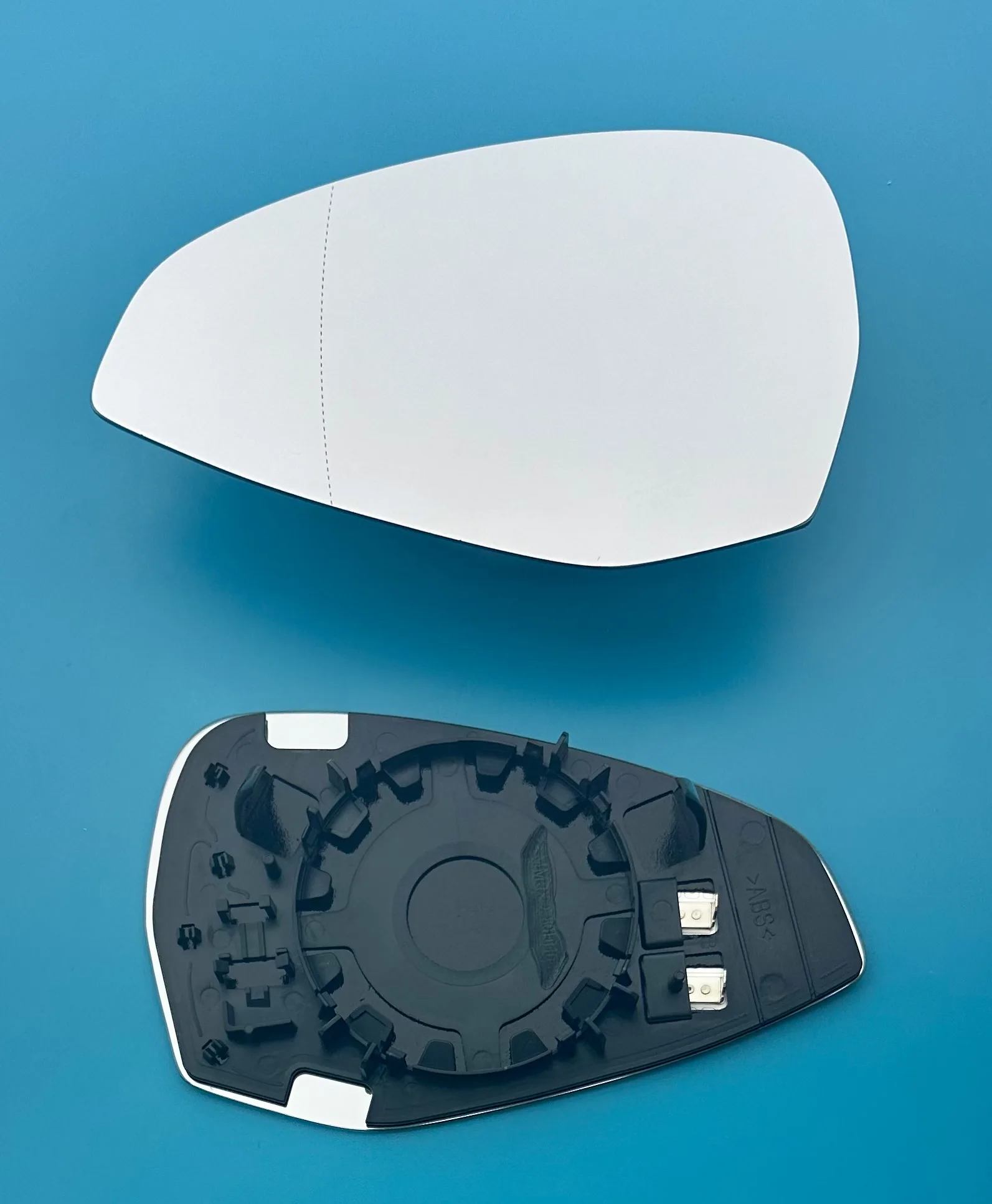 Audi A4 Clip-on Wing Mirror Glass 2016-2025 — Heated, Wide Angle — Left Passenger Side