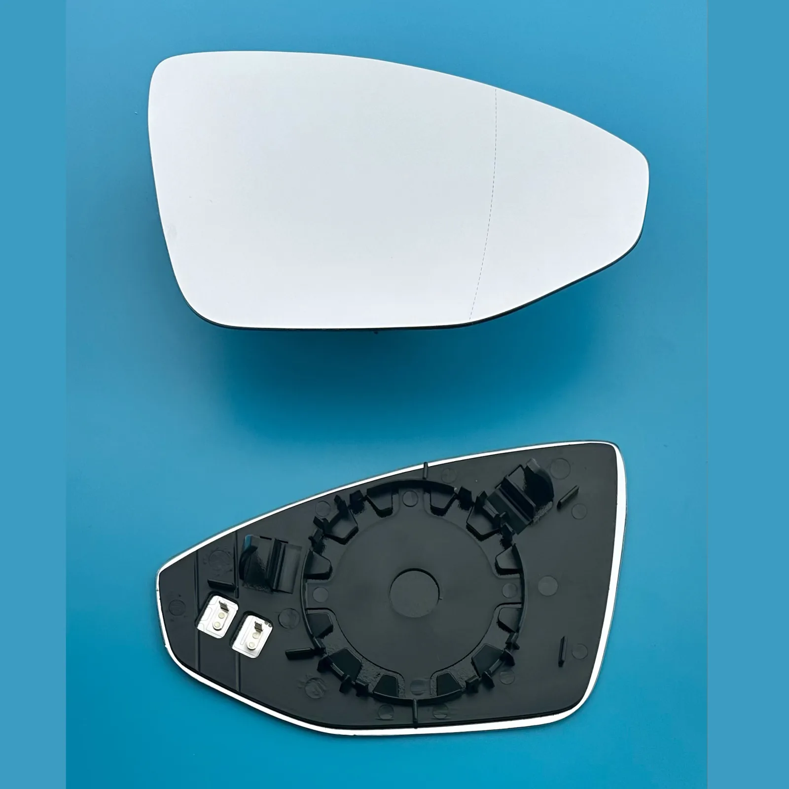 Audi A7 Clip-on Wing Mirror Glass 2017-2024 — Heated, Wide Angle — Right Driver Side