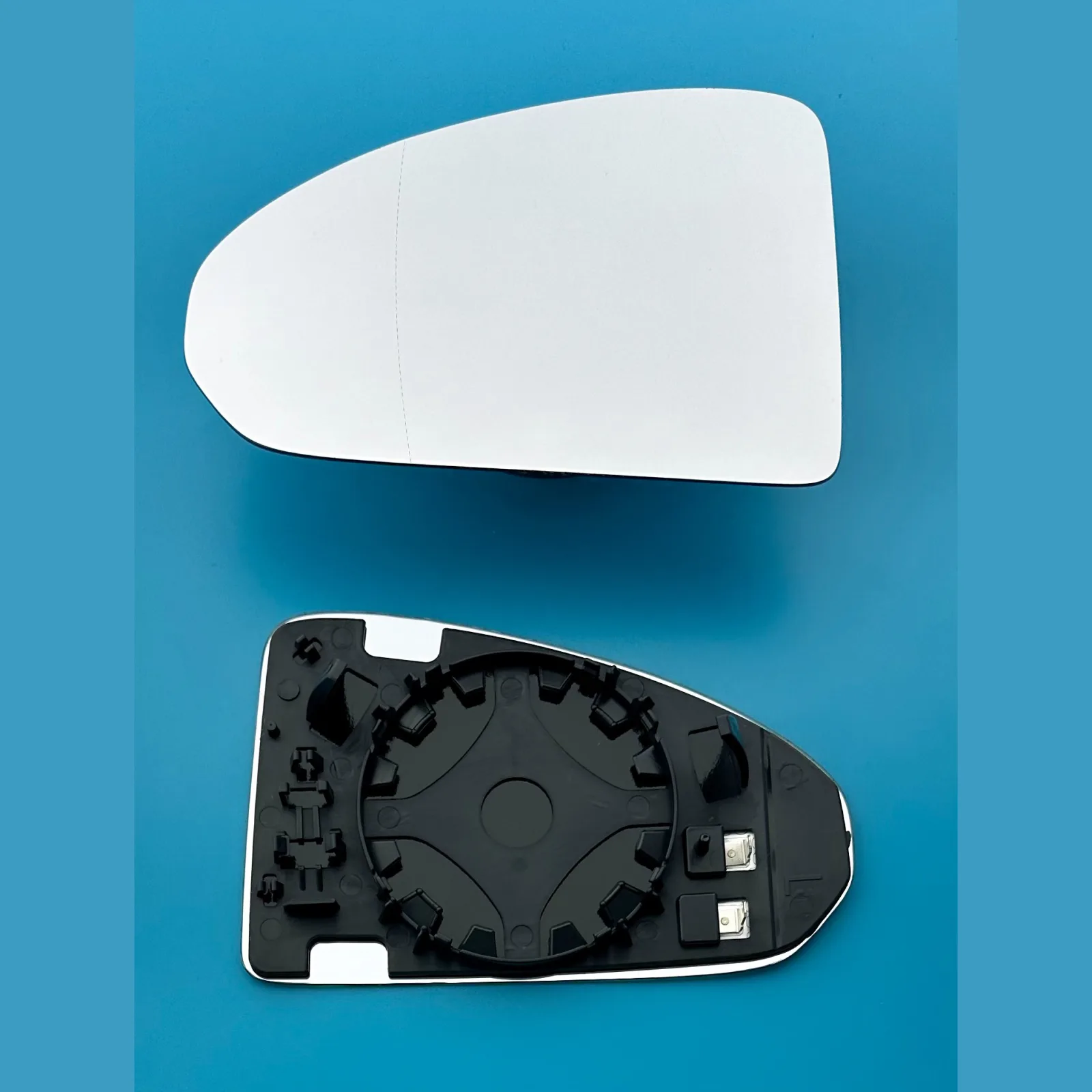 Audi TT Clip-on Wing Mirror Glass 2014-2024 — Heated, Convex — Left Passenger Side