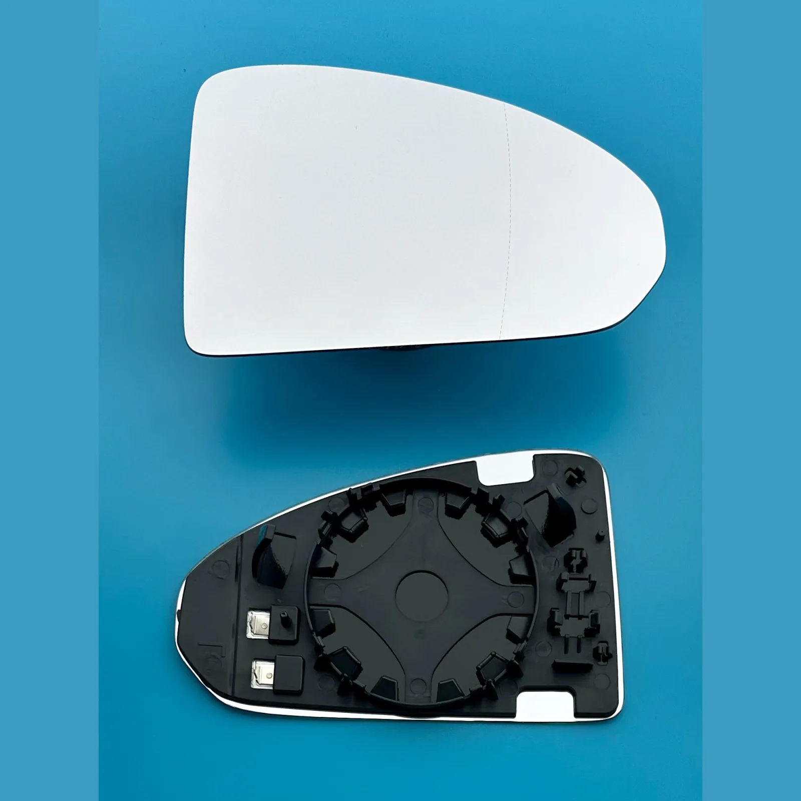 Audi TT Clip-on Wing Mirror Glass 2014-2024 — Heated, Convex — Right Driver Side