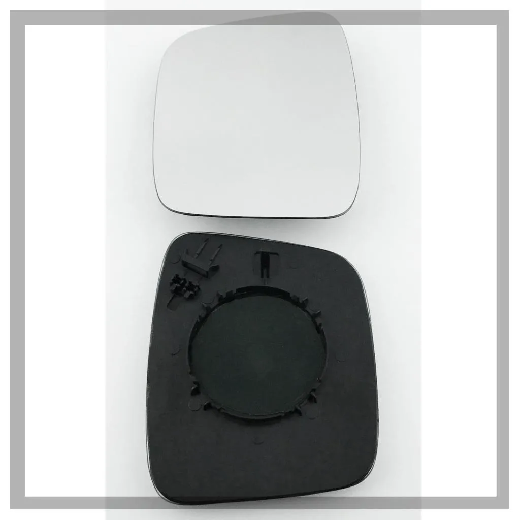 Peugeot Bipper Clip-on Wing Mirror Glass 2008-2024 — Heated, Convex — Left Passenger Side