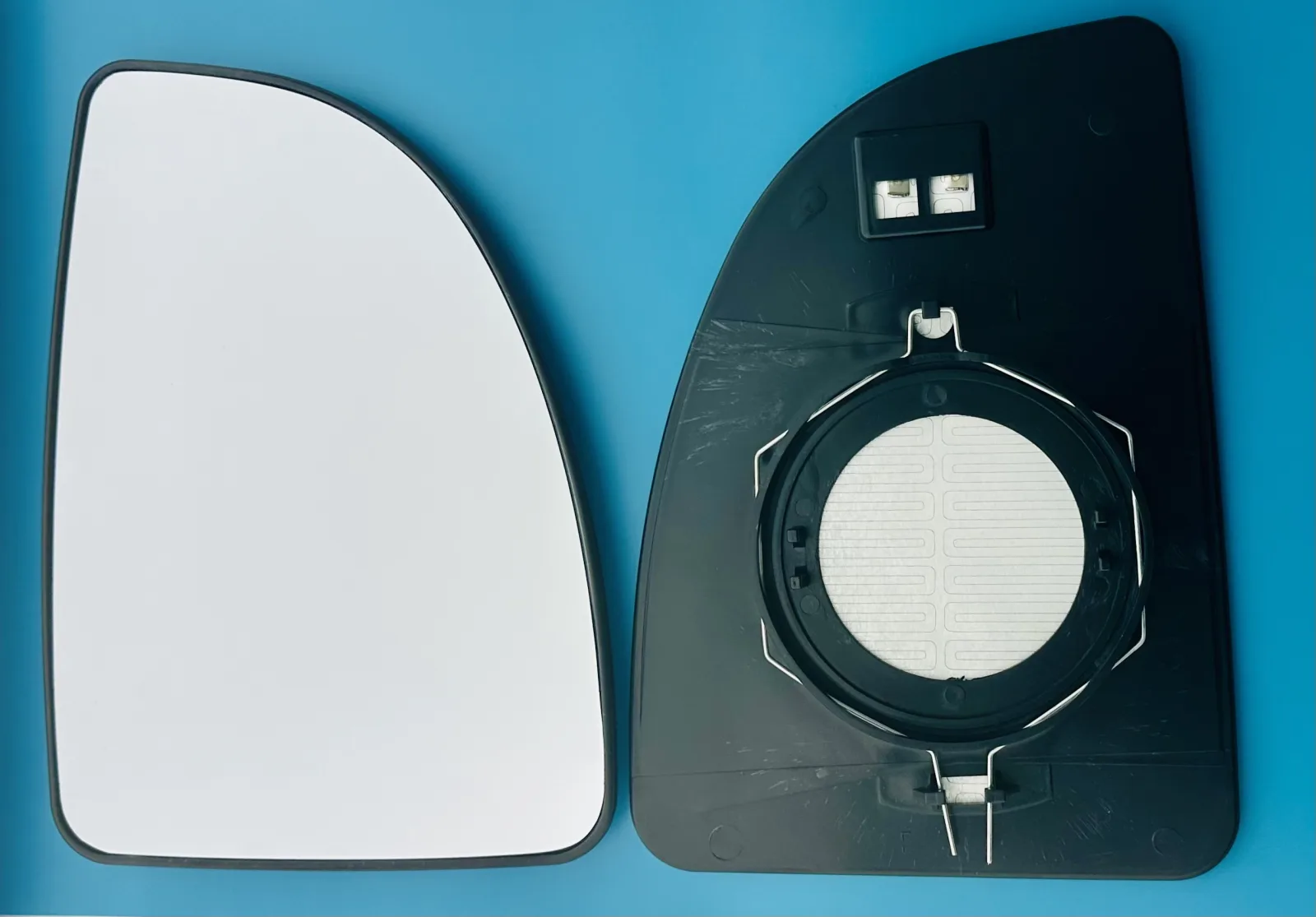 Fiat Ducato Clip-on Wing Mirror Glass 2001-2006 — Heated, Convex, Blind-Spot — Right Driver Side