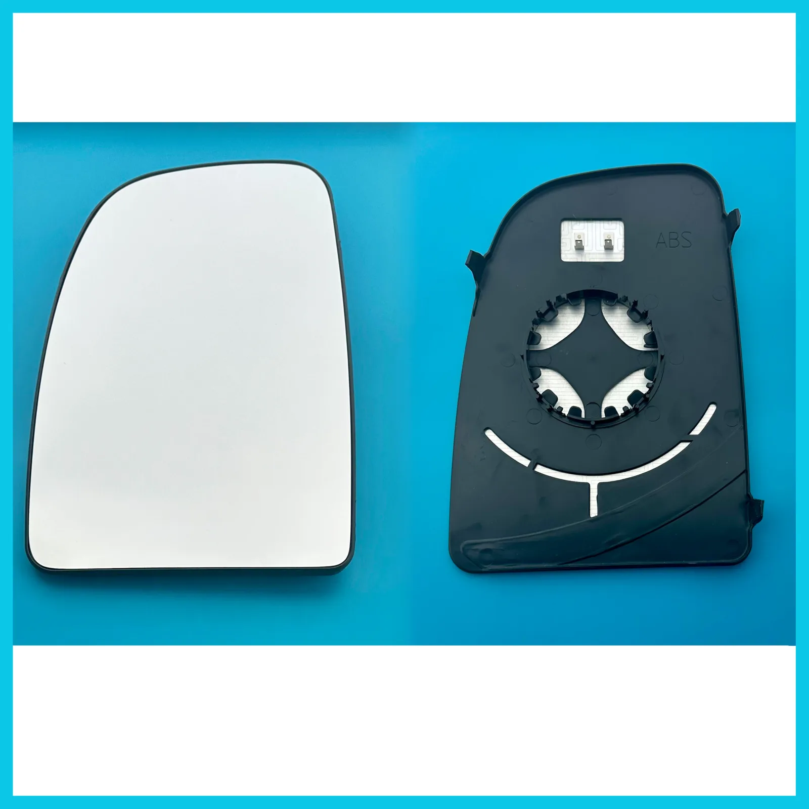 Clip on Wing Mirror Glass — Left Passenger Side