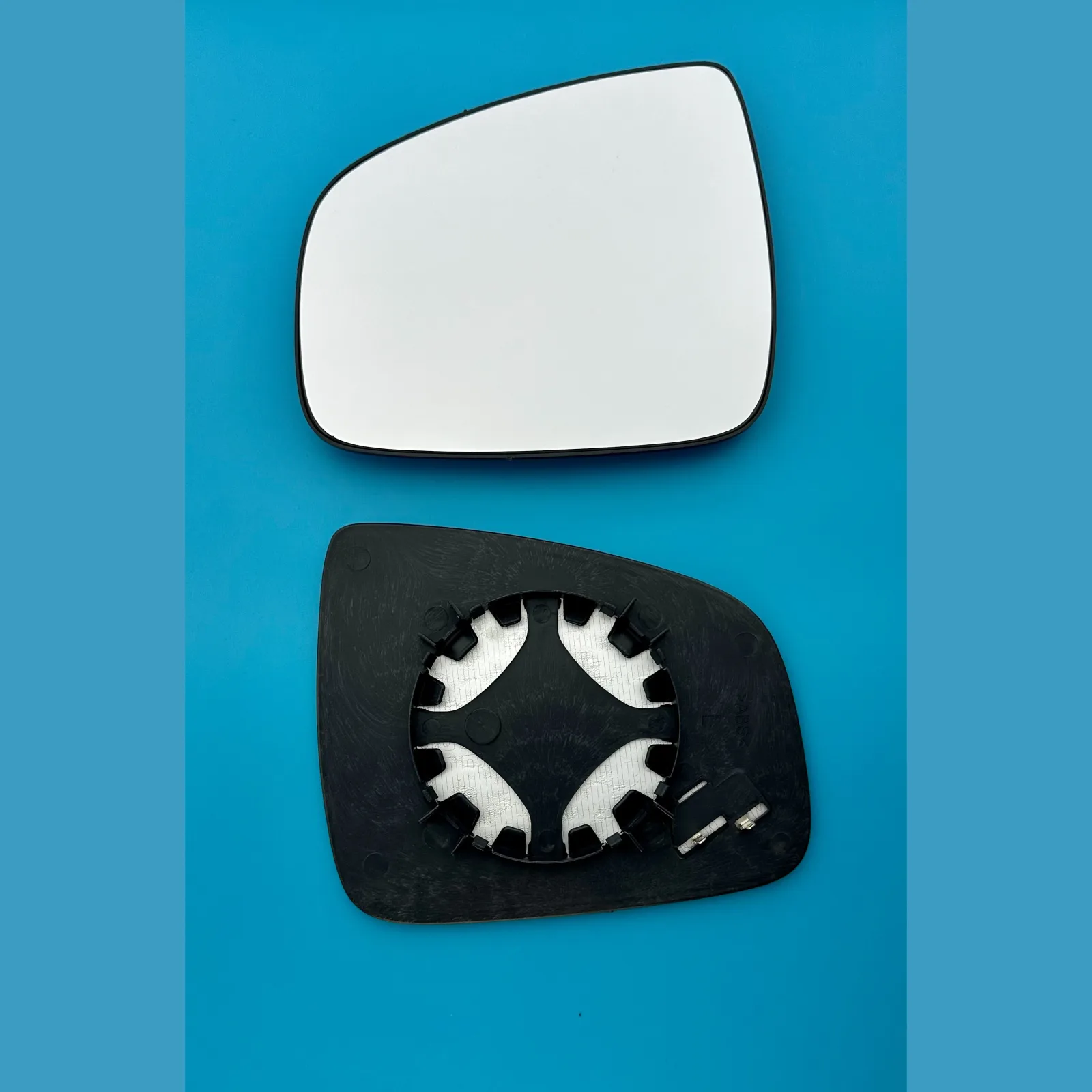 Dacia Duster Clip-on Wing Mirror Glass 2013-2017 — Heated, Convex — Left Passenger Side