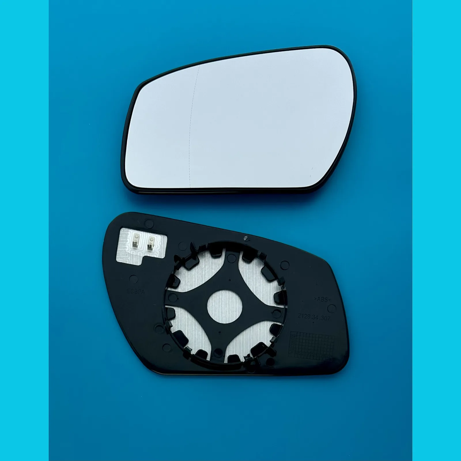 Ford Mondeo Clip-on Wing Mirror Glass 2004-2007 — Heated, Convex — Left Passenger Side