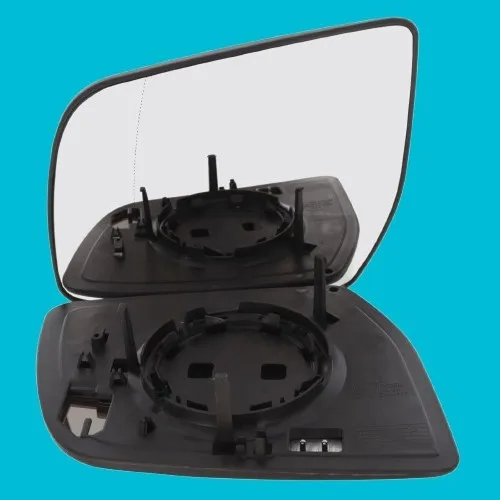 Ford Ranger Clip-on Wing Mirror Glass 2011-2018 — Heated, Wide Angle — Left Passenger Side