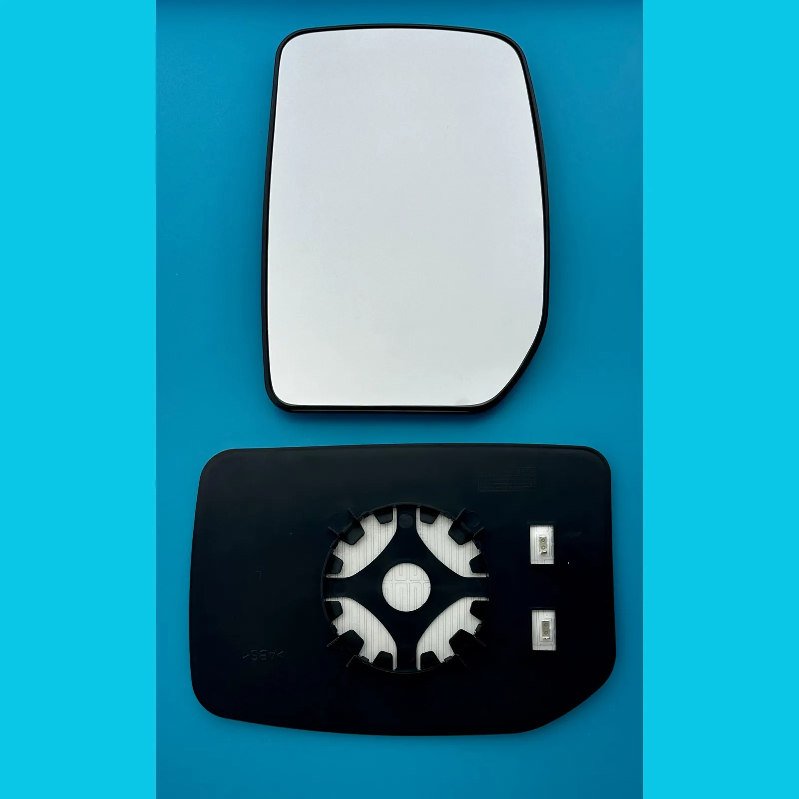 Ford Transit VAN Clip-on Wing Mirror Glass 2000-2013 — Heated, Convex — Left Passenger Side