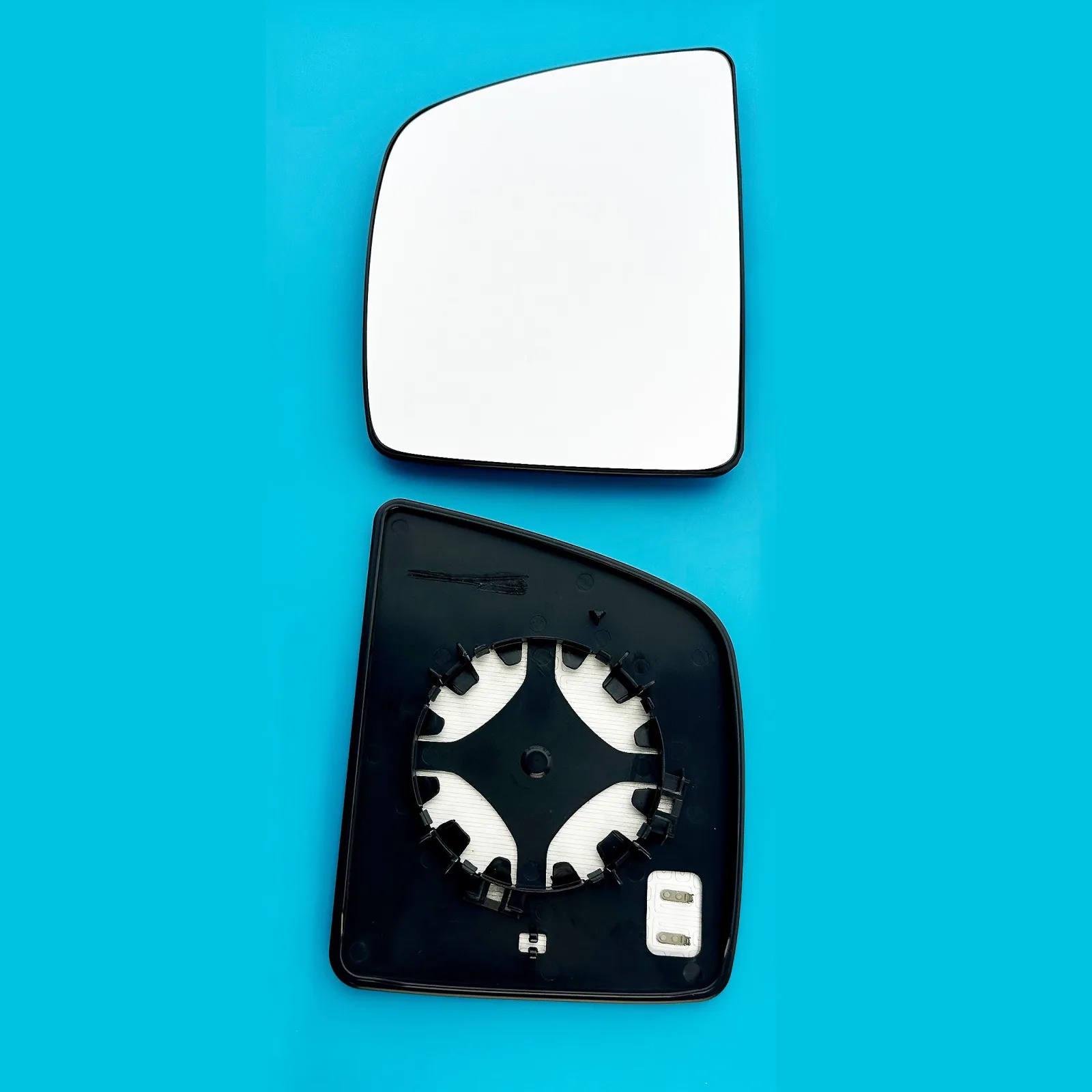 Ford Transit Connect Clip-on Wing Mirror Glass 2014-2018 — Heated, Convex — Left Passenger Side