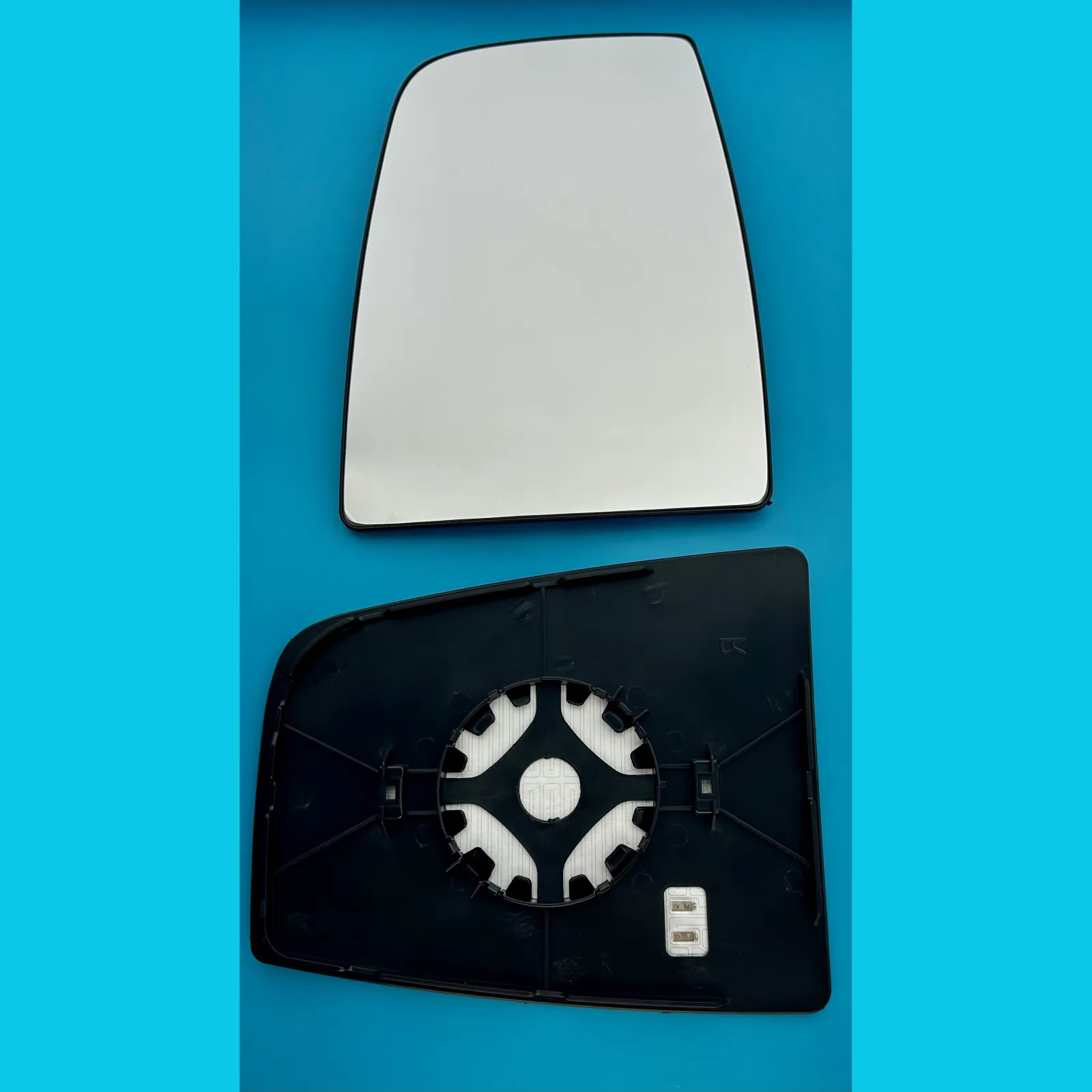 Ford Transit Chassis Cab Clip-on Wing Mirror Glass 2014-2025 — Heated, Convex — Left Passenger Side