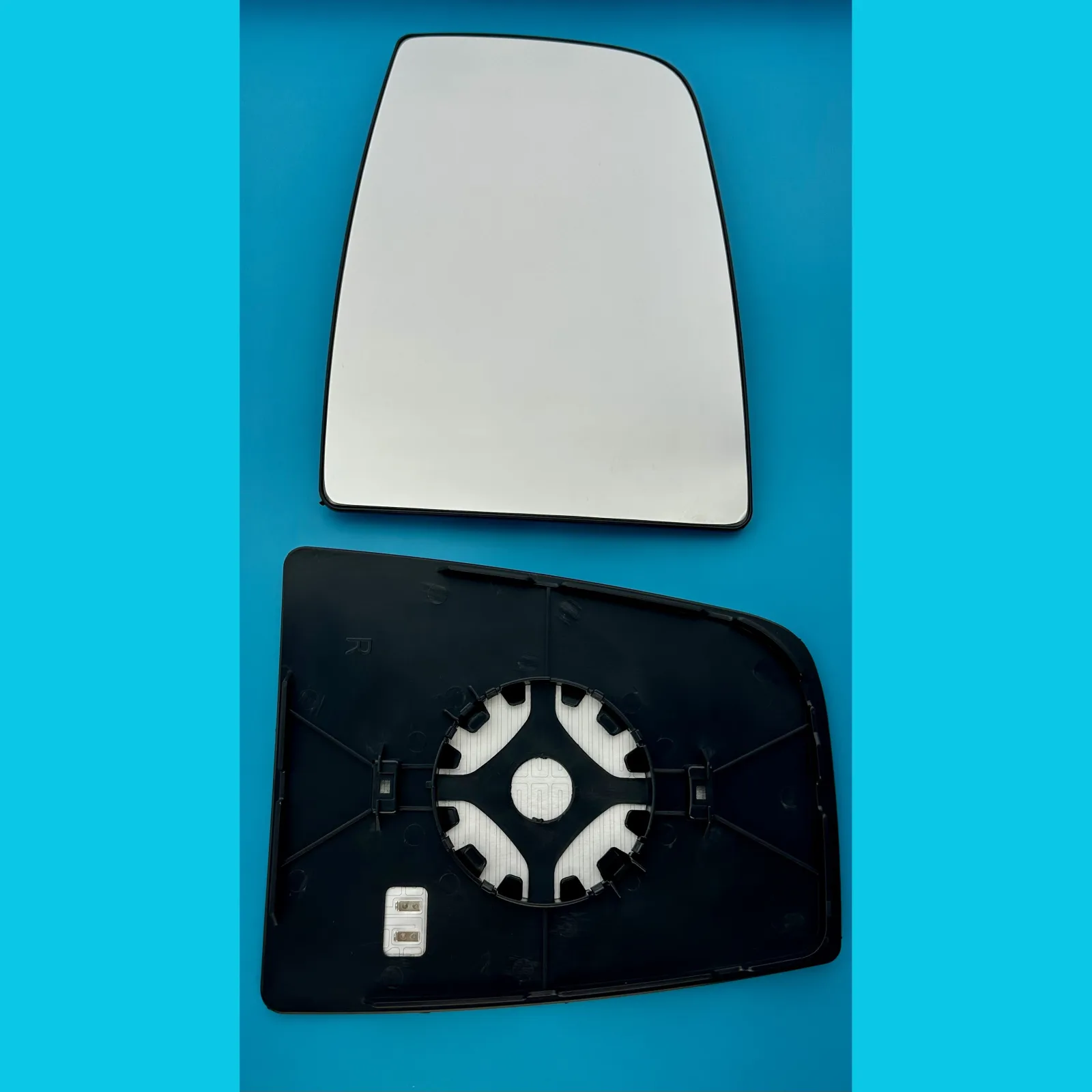Ford Transit Chassis Cab Clip-on Wing Mirror Glass 2014-2025 — Heated, Convex — Right Driver Side