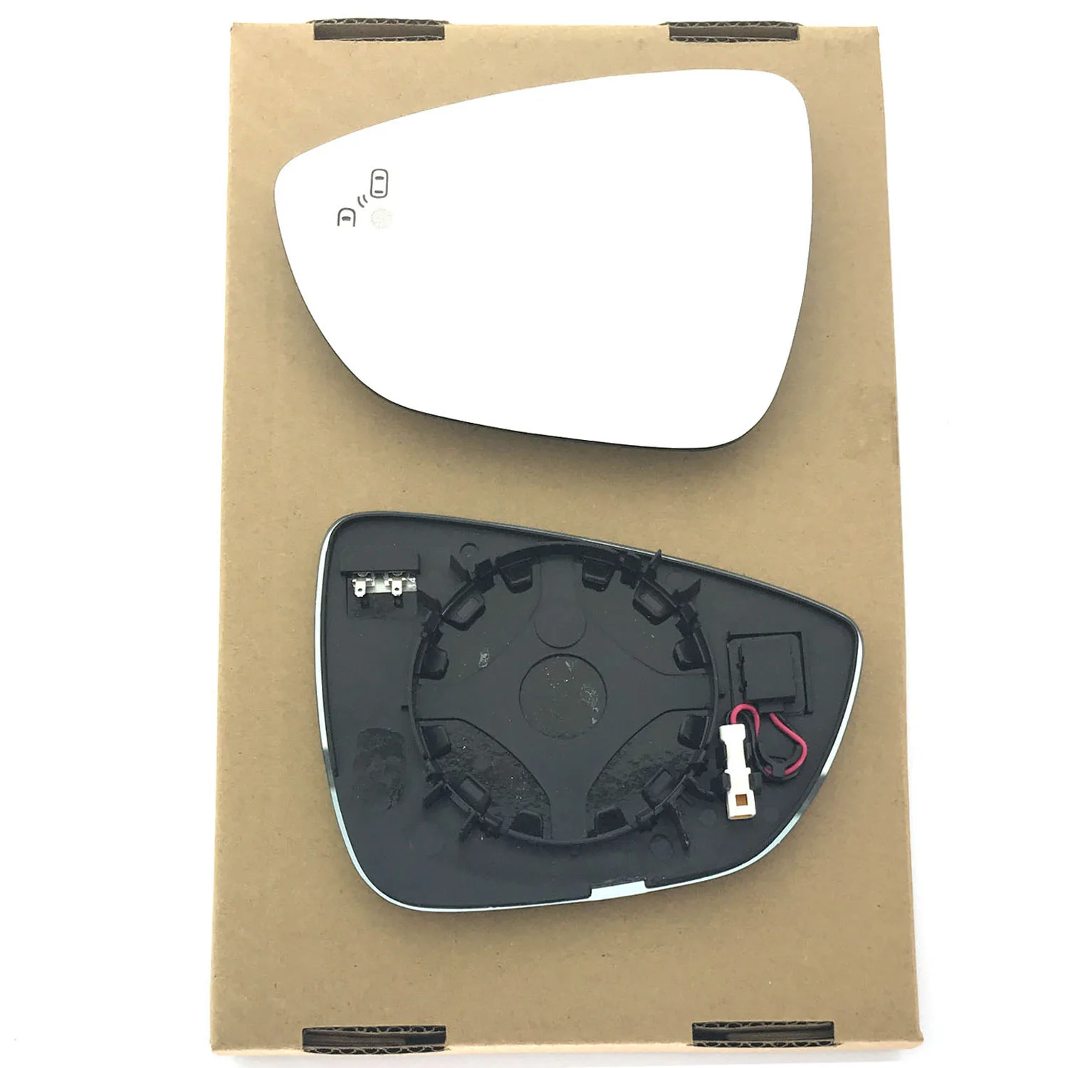 Ford Focus Clip-on Wing Mirror Glass 2018-2024 — Heated, Wide Angle, Blind-Spot — Left Passenger Side