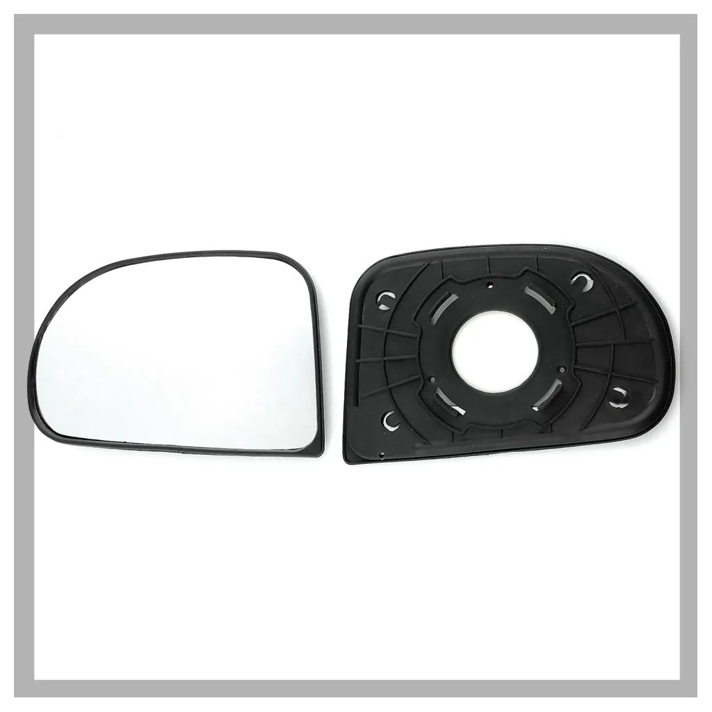 Hyundai Atos Clip-on Wing Mirror Glass 1998-2007 — Heated, Convex — Left Passenger Side