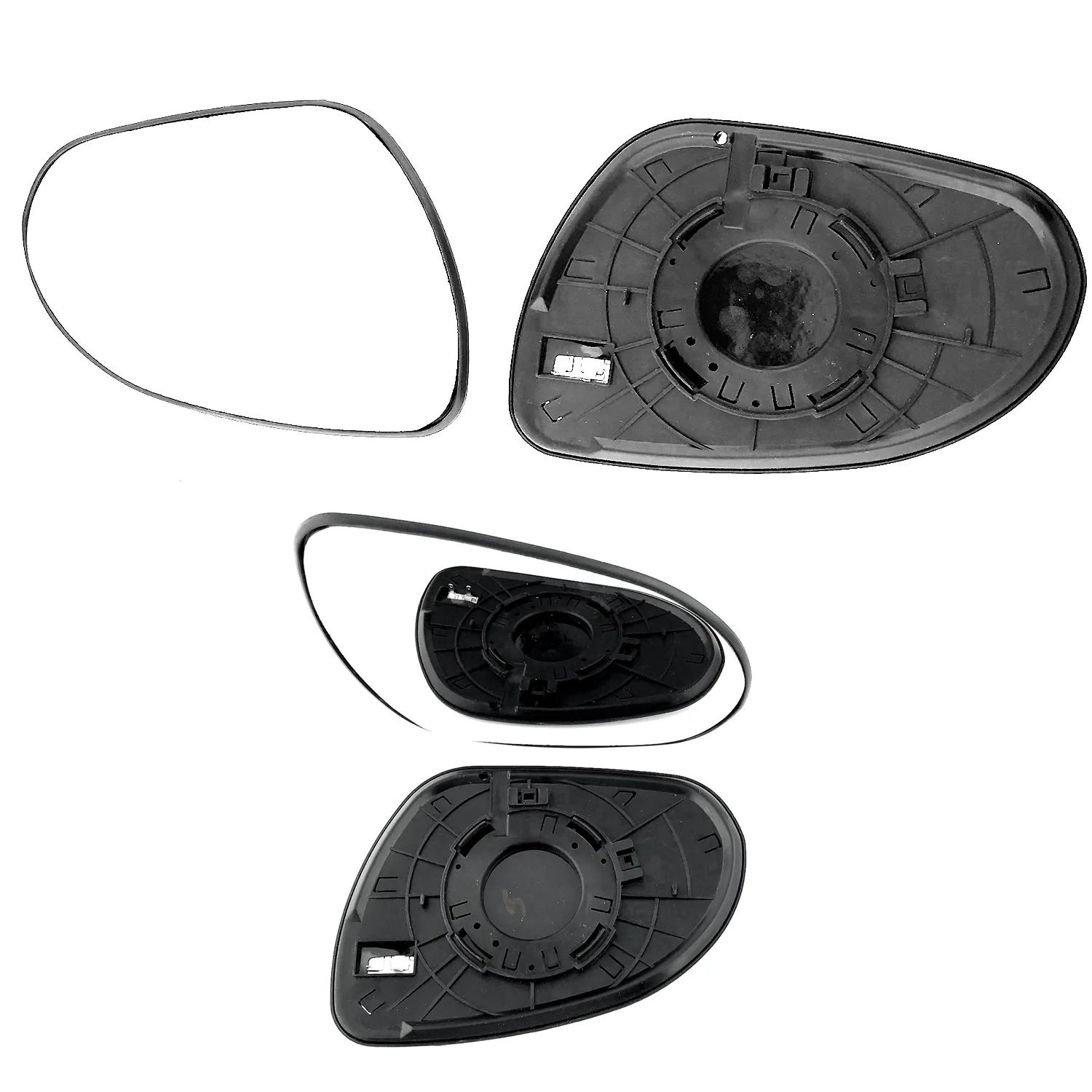 Hyundai i30 Clip-on Wing Mirror Glass 2007-2012 — Heated, Convex — Right Driver Side