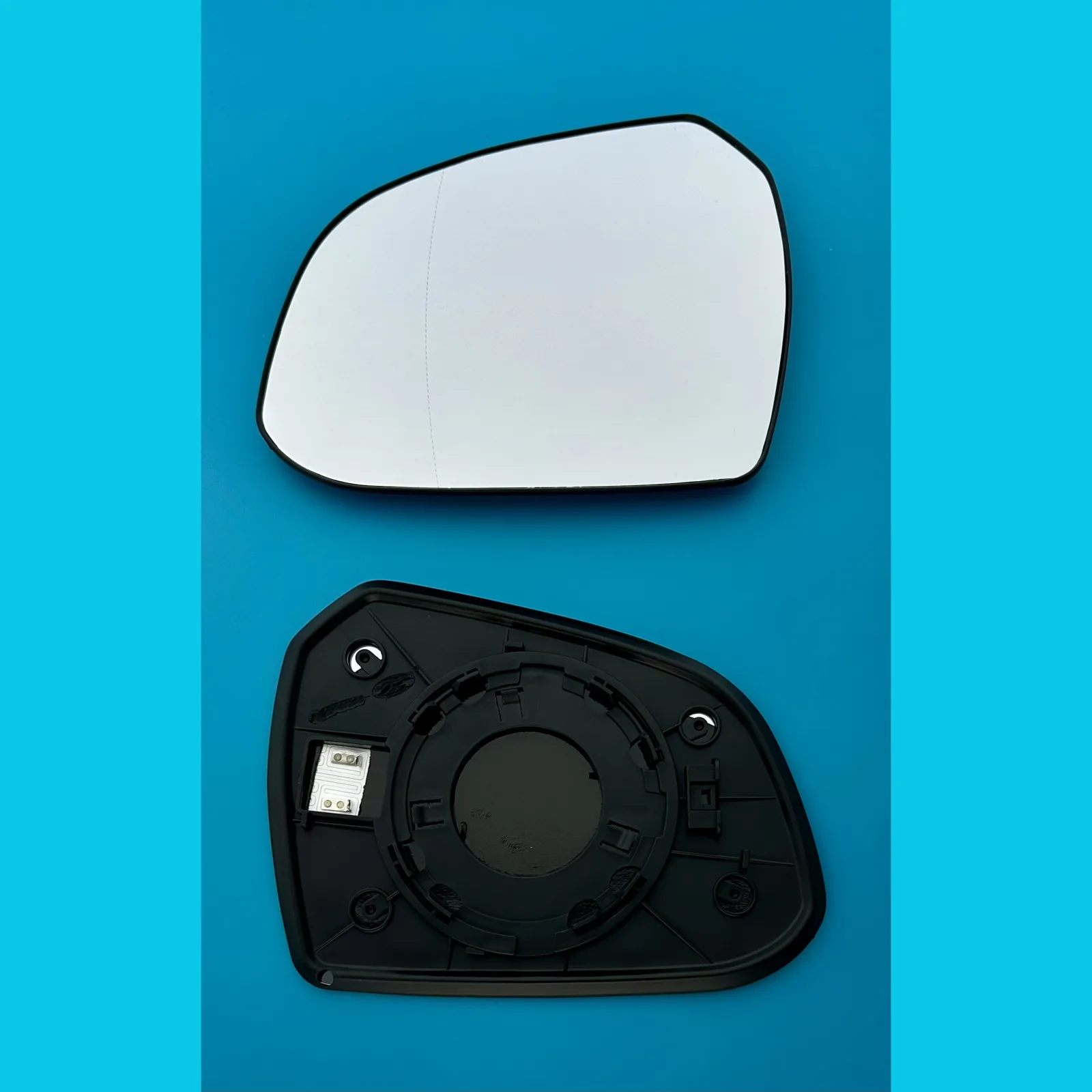 Hyundai i10 Clip-on Wing Mirror Glass 2014-2021 — Heated, Convex — Left Passenger Side