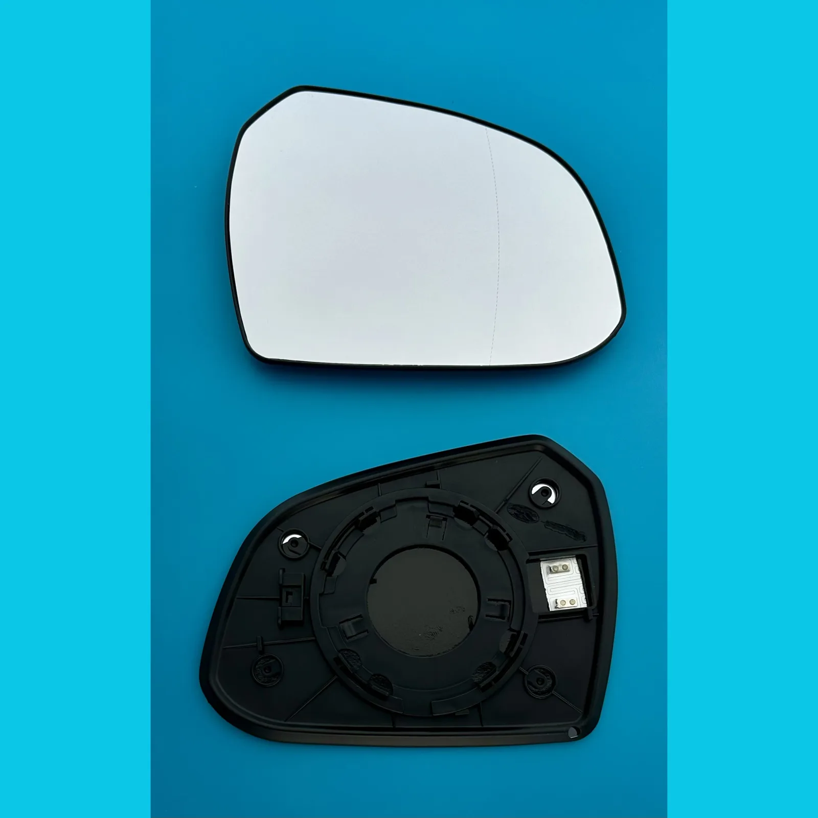 Hyundai i10 Clip-on Wing Mirror Glass 2014-2021 — Heated, Convex — Right Driver Side