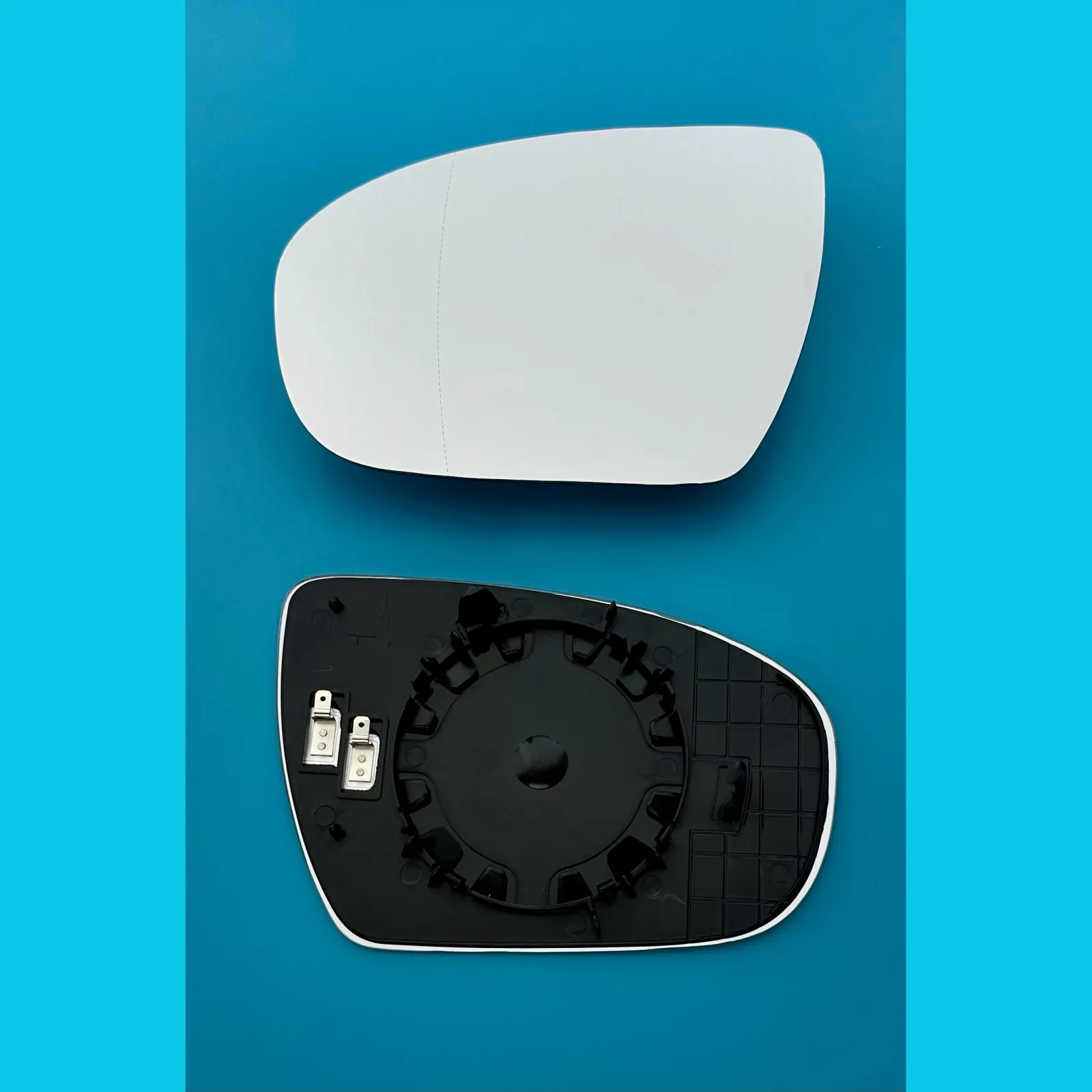 Hyundai i20 Clip-on Wing Mirror Glass 2015-2021 — Heated, Convex — Left Passenger Side