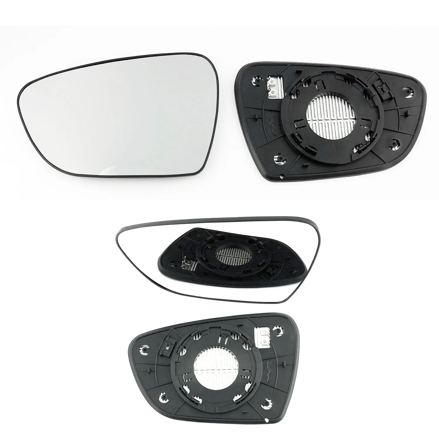 Kia Ceed Clip-on Wing Mirror Glass 2012-2018 — Heated, Convex — Left Passenger Side
