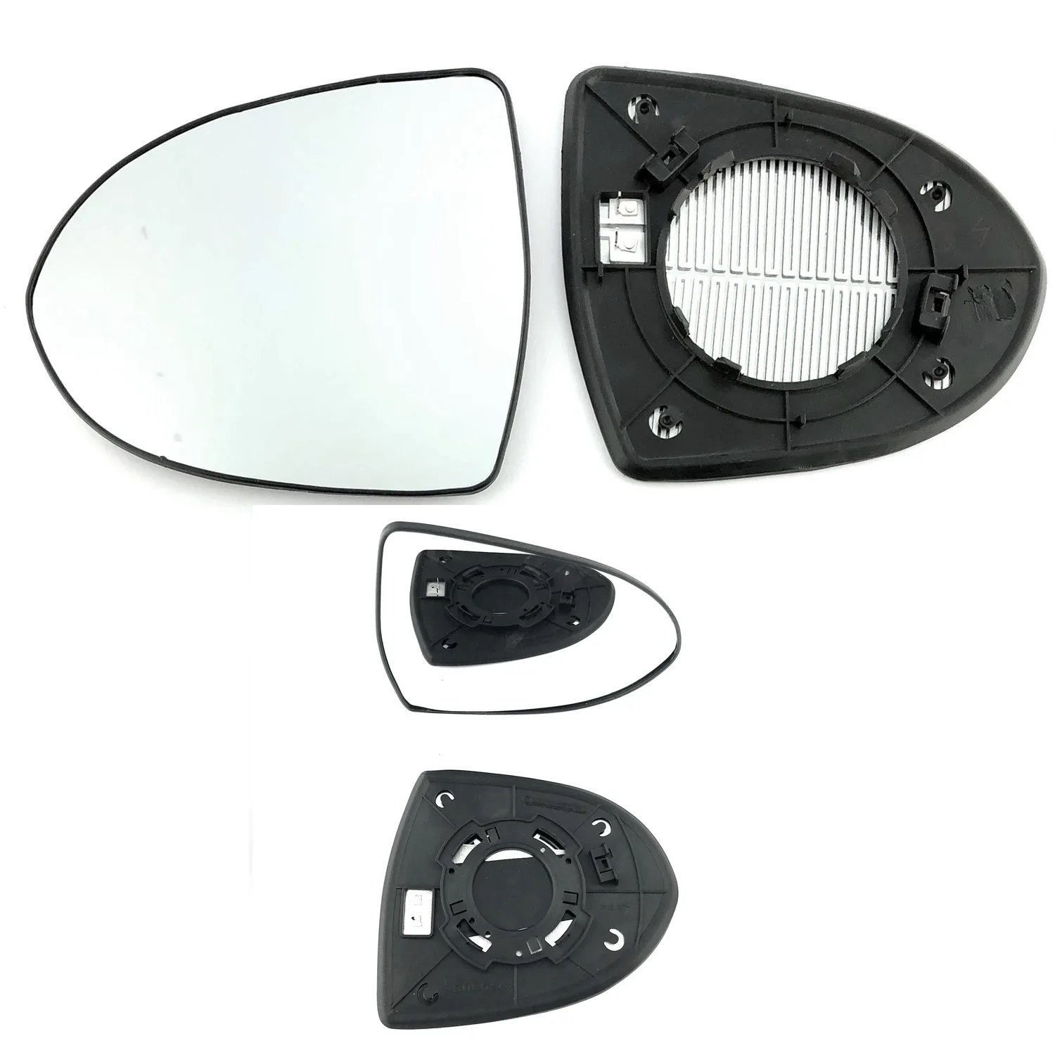 Clip on Wing Mirror Glass — Left Passenger Side