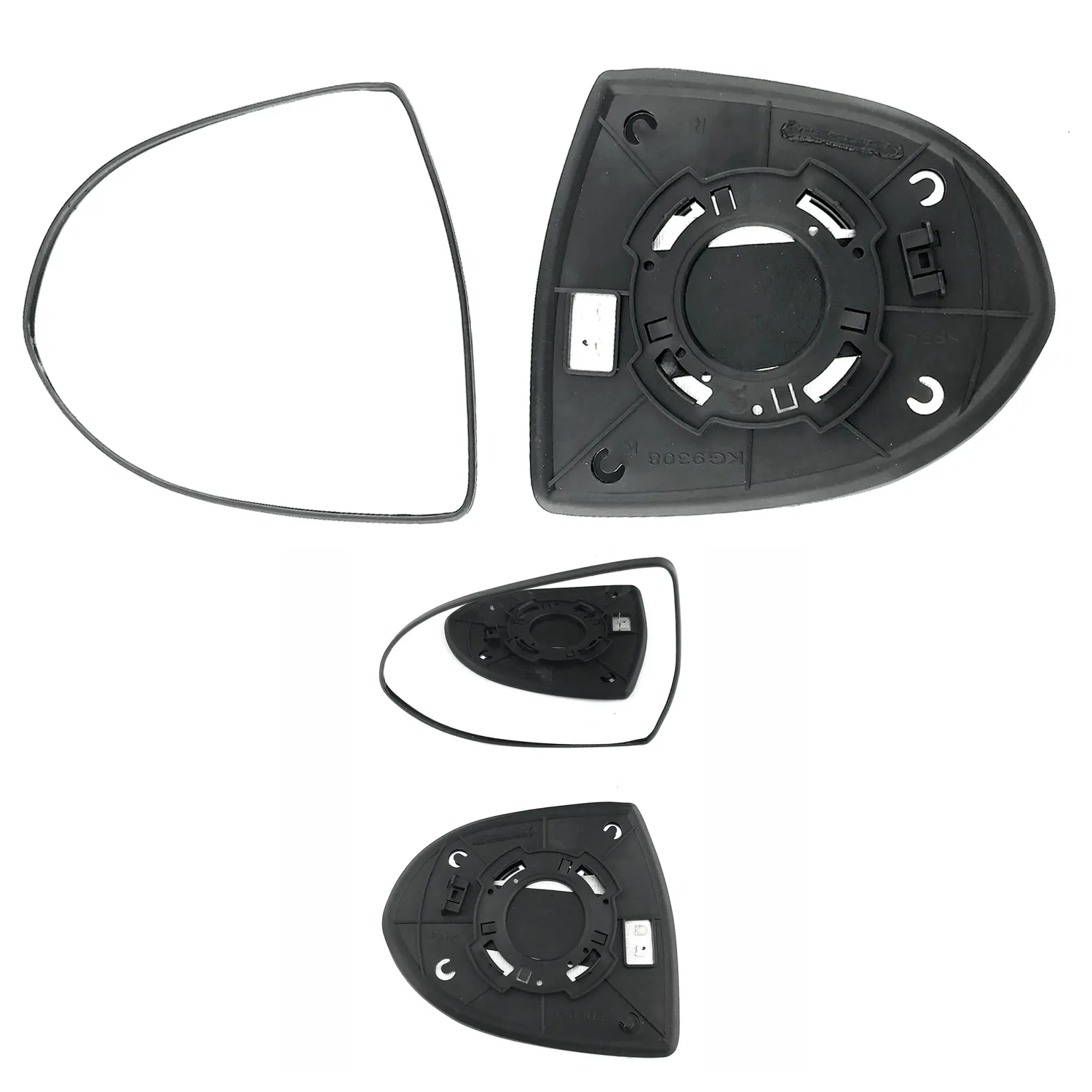 Clip on Wing Mirror Glass — Right Driver Side