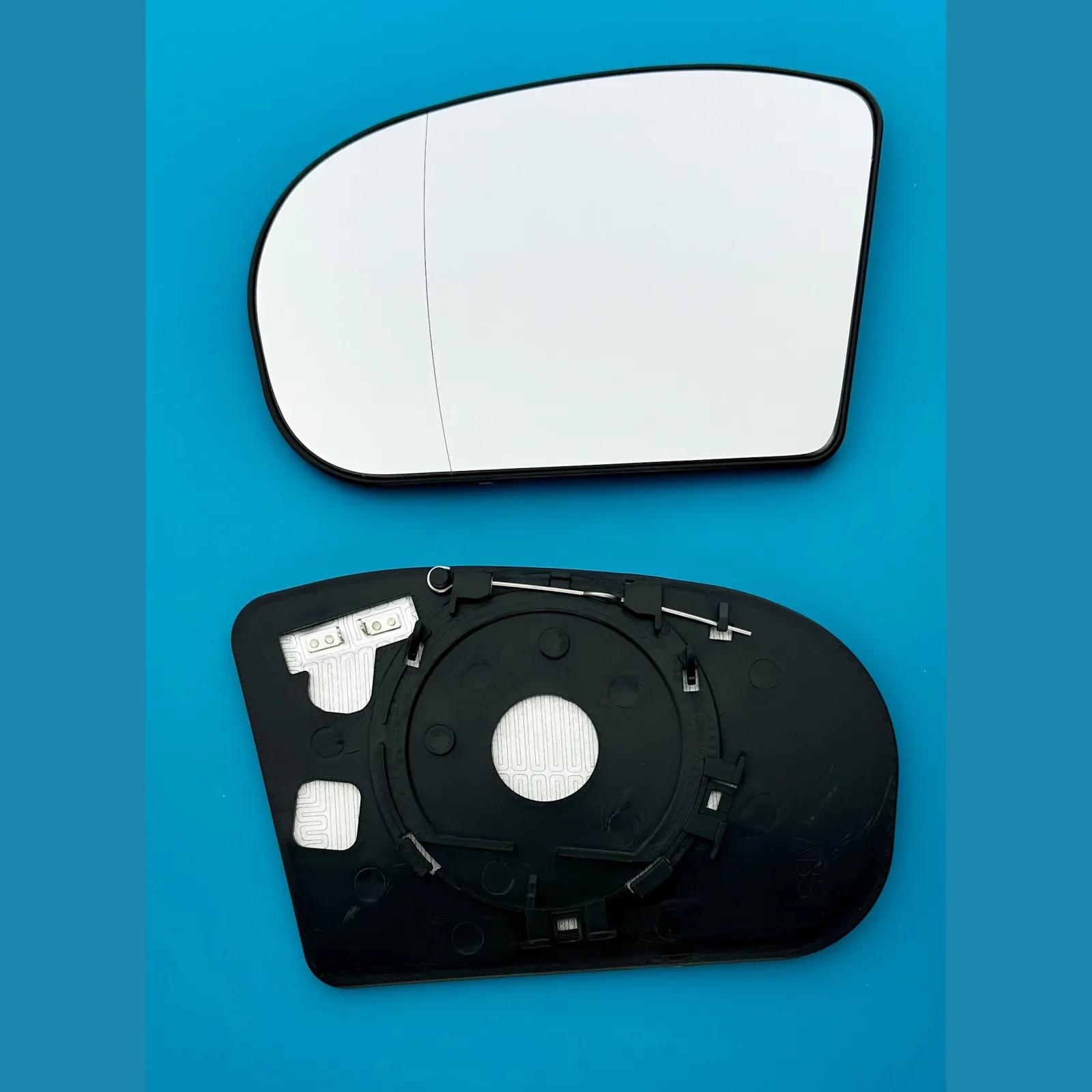 Clip on Wing Mirror Glass — Left Passenger Side