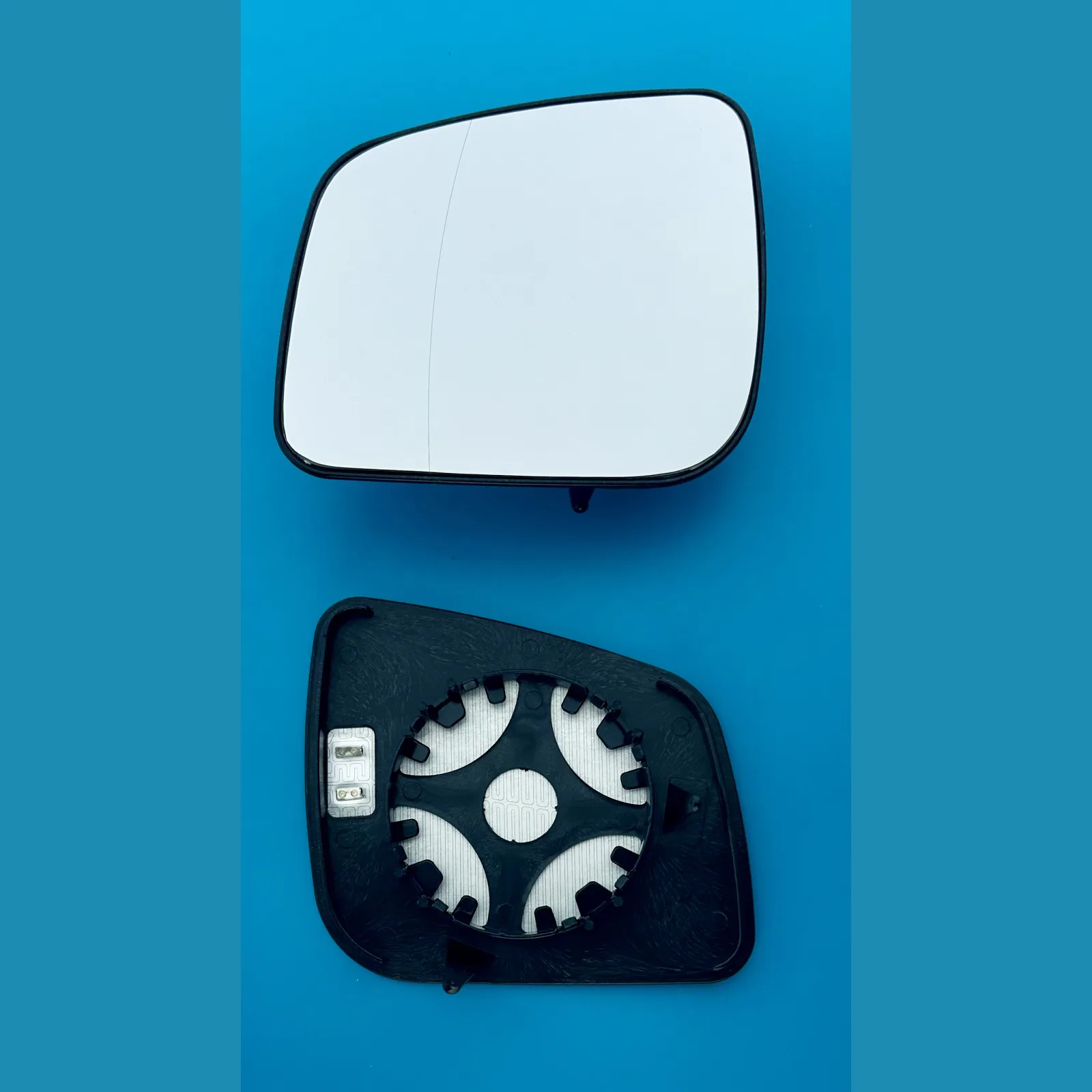 Mercedes B Class Clip-on Wing Mirror Glass 2008-2011 — Heated, Wide Angle — Left Passenger Side