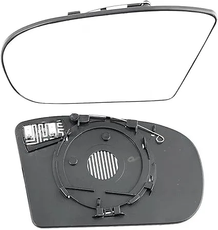 Mercedes C Class Clip-on Wing Mirror Glass 2007-2011 — Heated, Wide Angle — Left Passenger Side