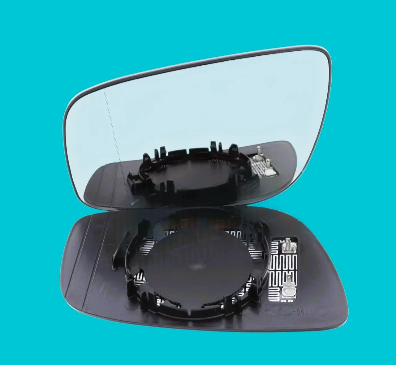 Mercedes E Class Clip-on Wing Mirror Glass 2007-2009 — Heated, Wide Angle — Left Passenger Side