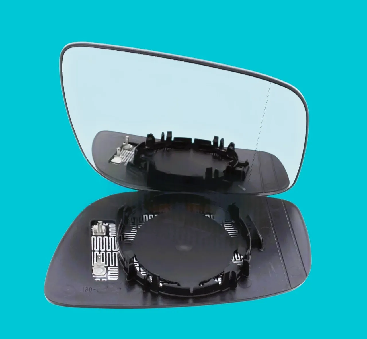 Mercedes E Class Clip-on Wing Mirror Glass 2007-2009 — Heated, Wide Angle — Right Driver Side