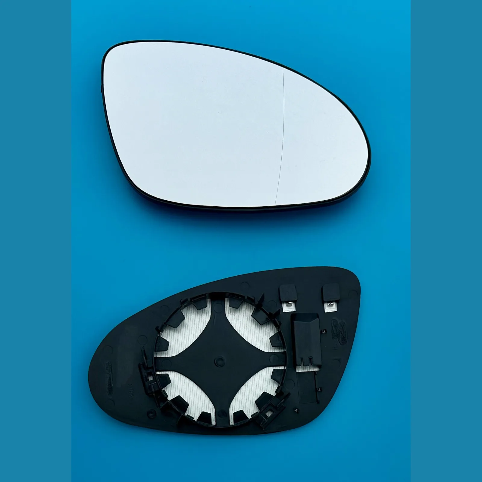 Mercedes S Class Clip-on Wing Mirror Glass 2005-2009 — Heated, Wide Angle — Right Driver Side