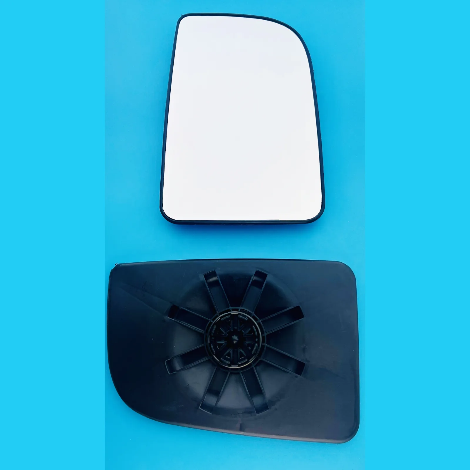 Mercedes Sprinter Clip-on Wing Mirror Glass 2018-2024 — Non-heated, Convex, Blind-Spot, Chrome — Right Driver Side