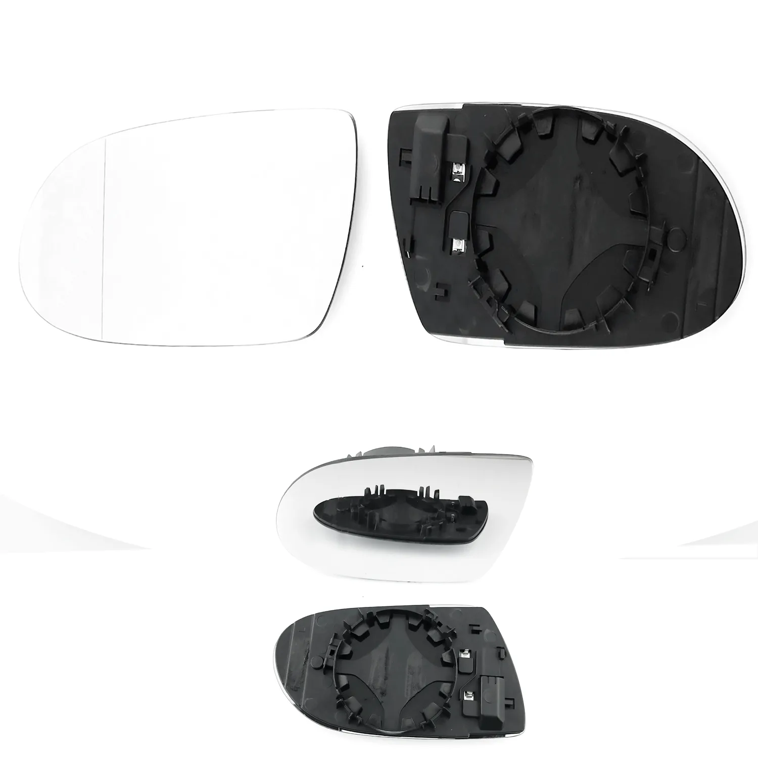 Clip on Wing Mirror Glass — Left Passenger Side