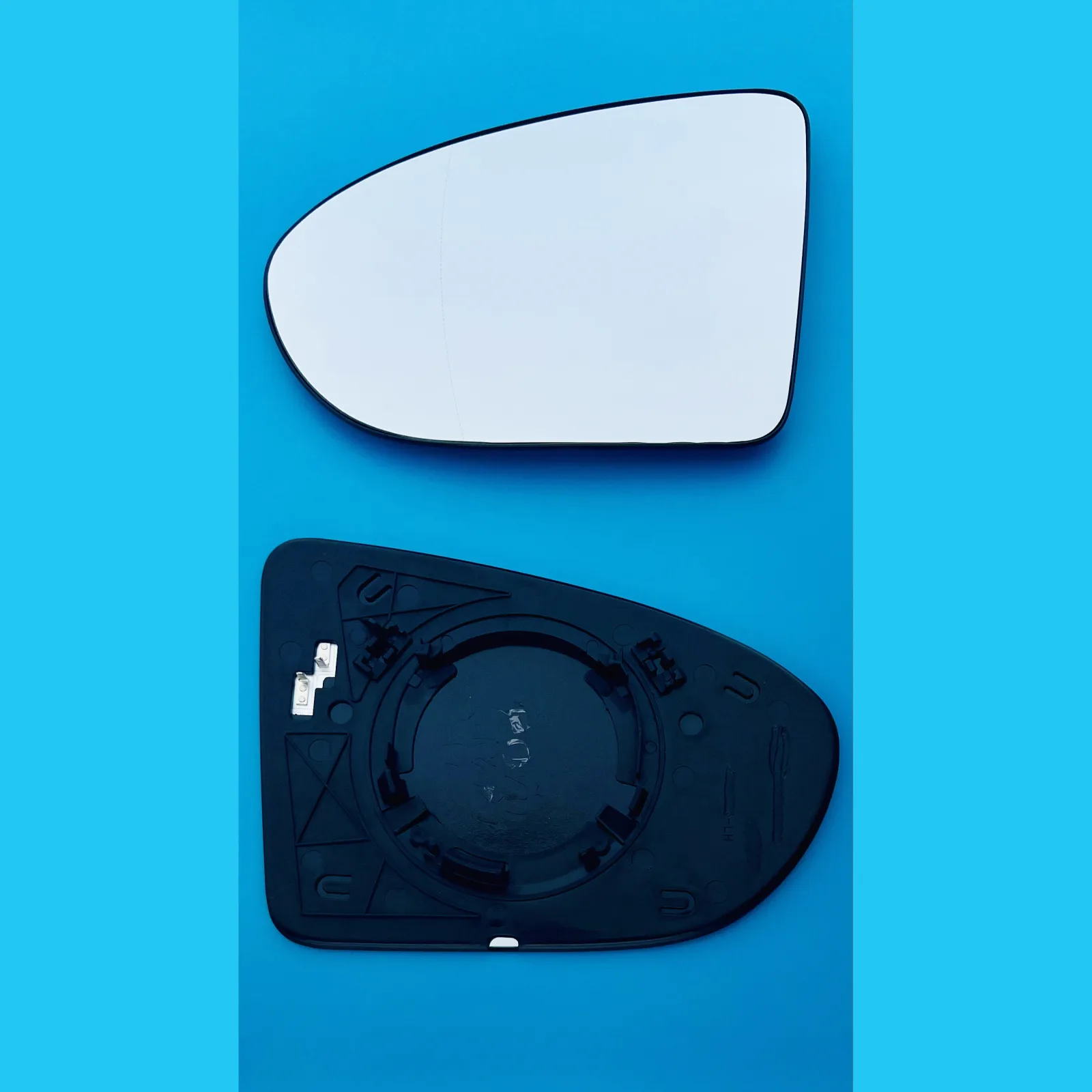Nissan Qashqai Clip-on Wing Mirror Glass 2006-2013 — Heated, Convex — Left Passenger Side