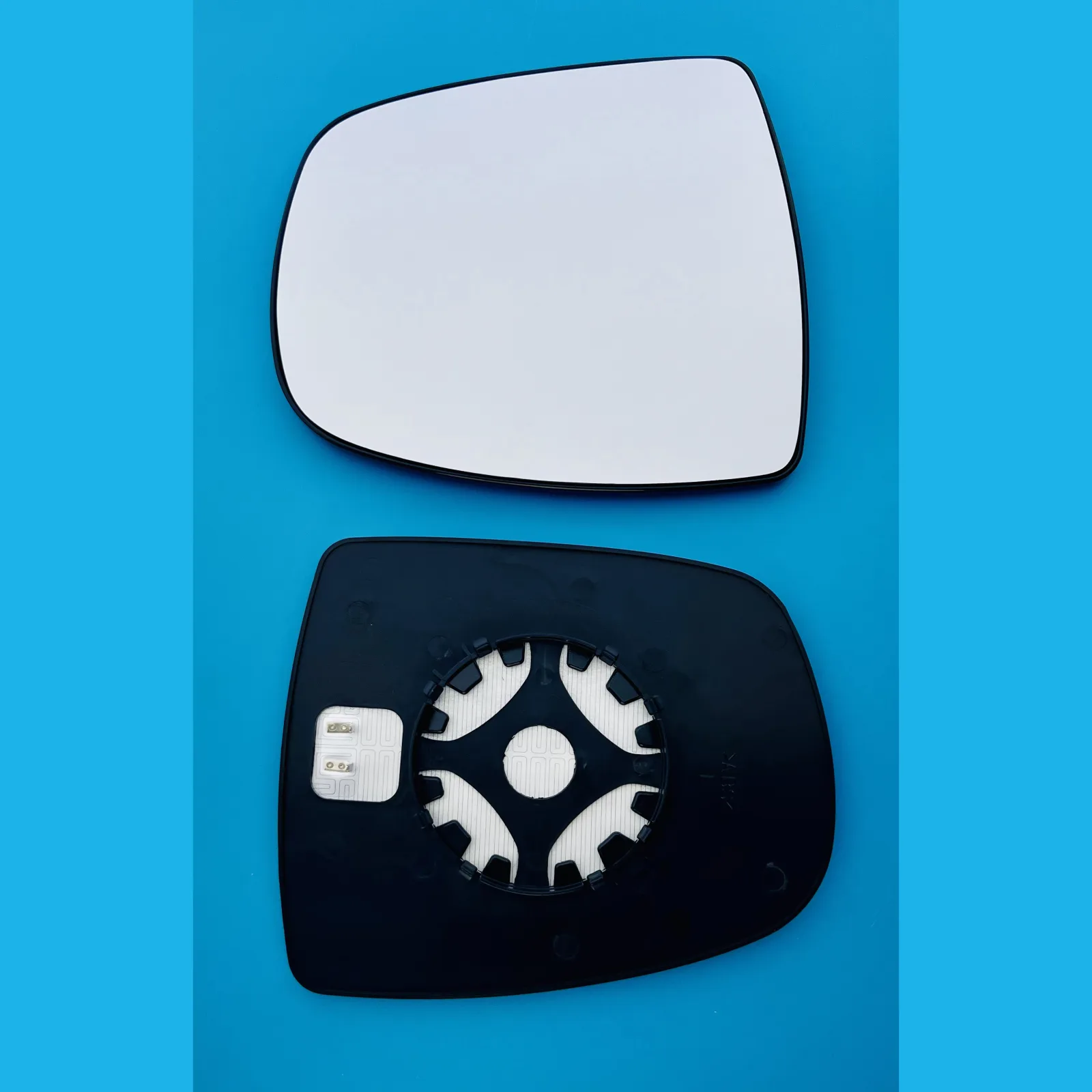 Vauxhall Vivaro Clip-on Wing Mirror Glass 2001-2014 — Non-heated, Convex — Left Passenger Side