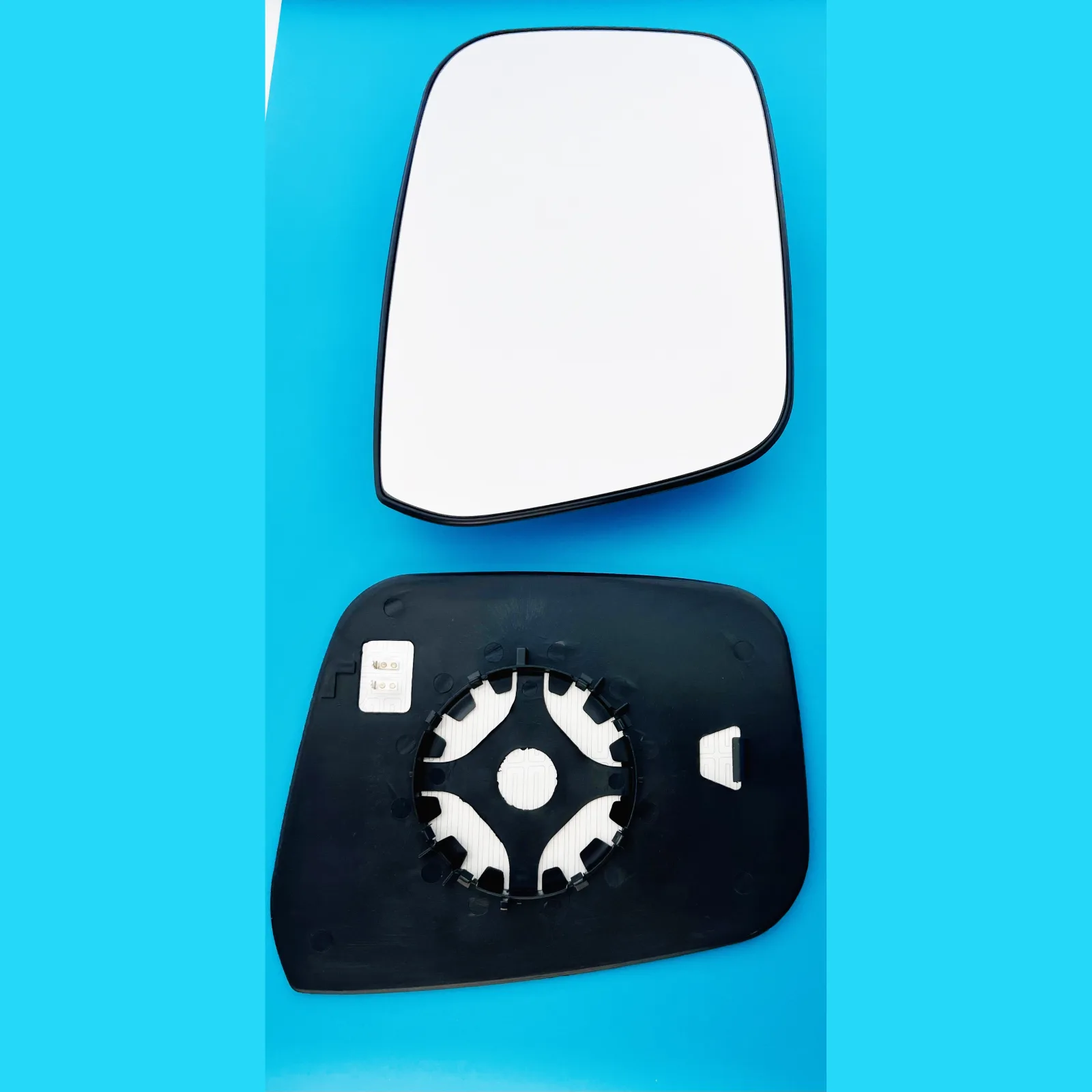 Nissan Navara Clip-on Wing Mirror Glass 2008-2015 — Heated, Convex — Left Passenger Side