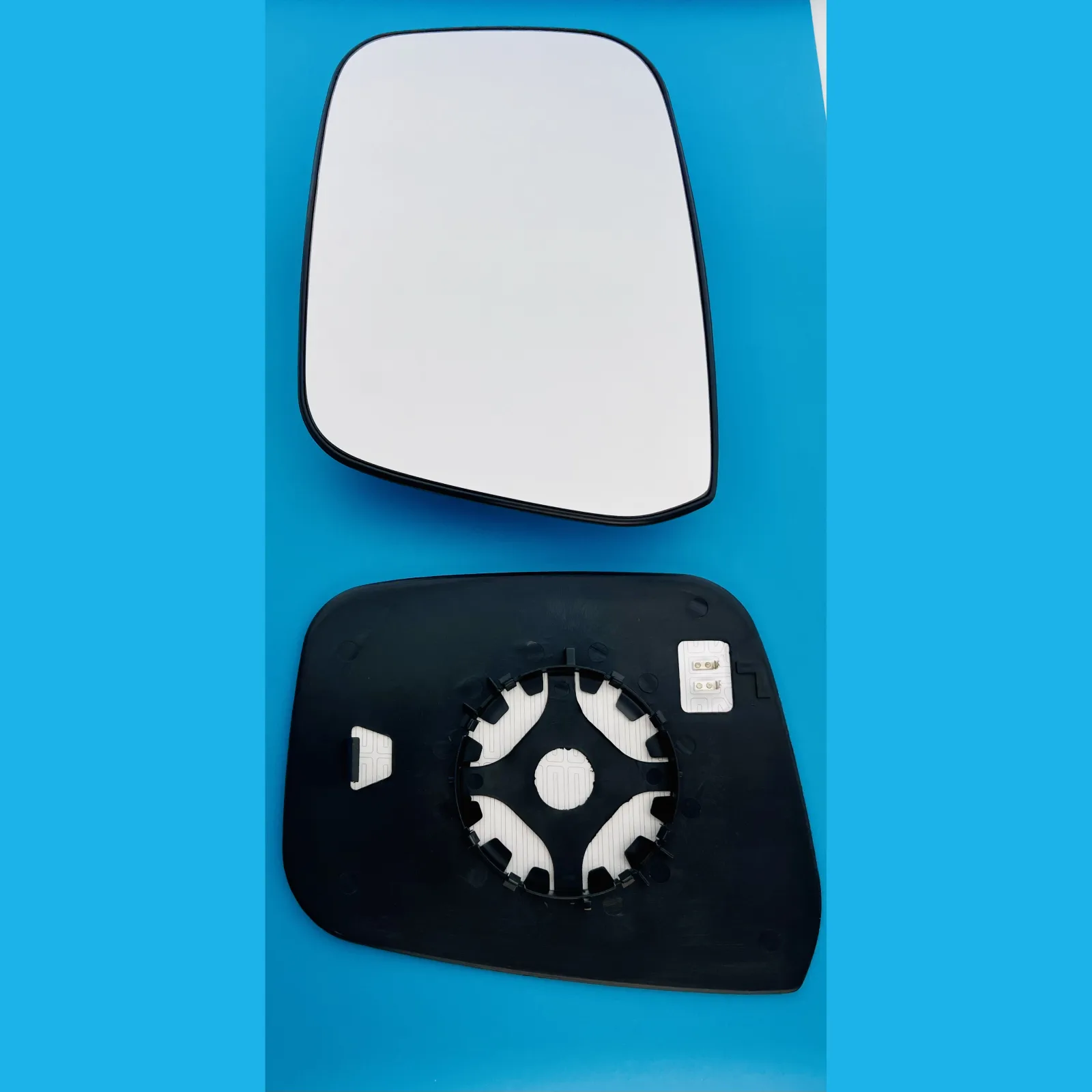 Nissan Navara Clip-on Wing Mirror Glass 2008-2015 — Heated, Convex — Right Driver Side