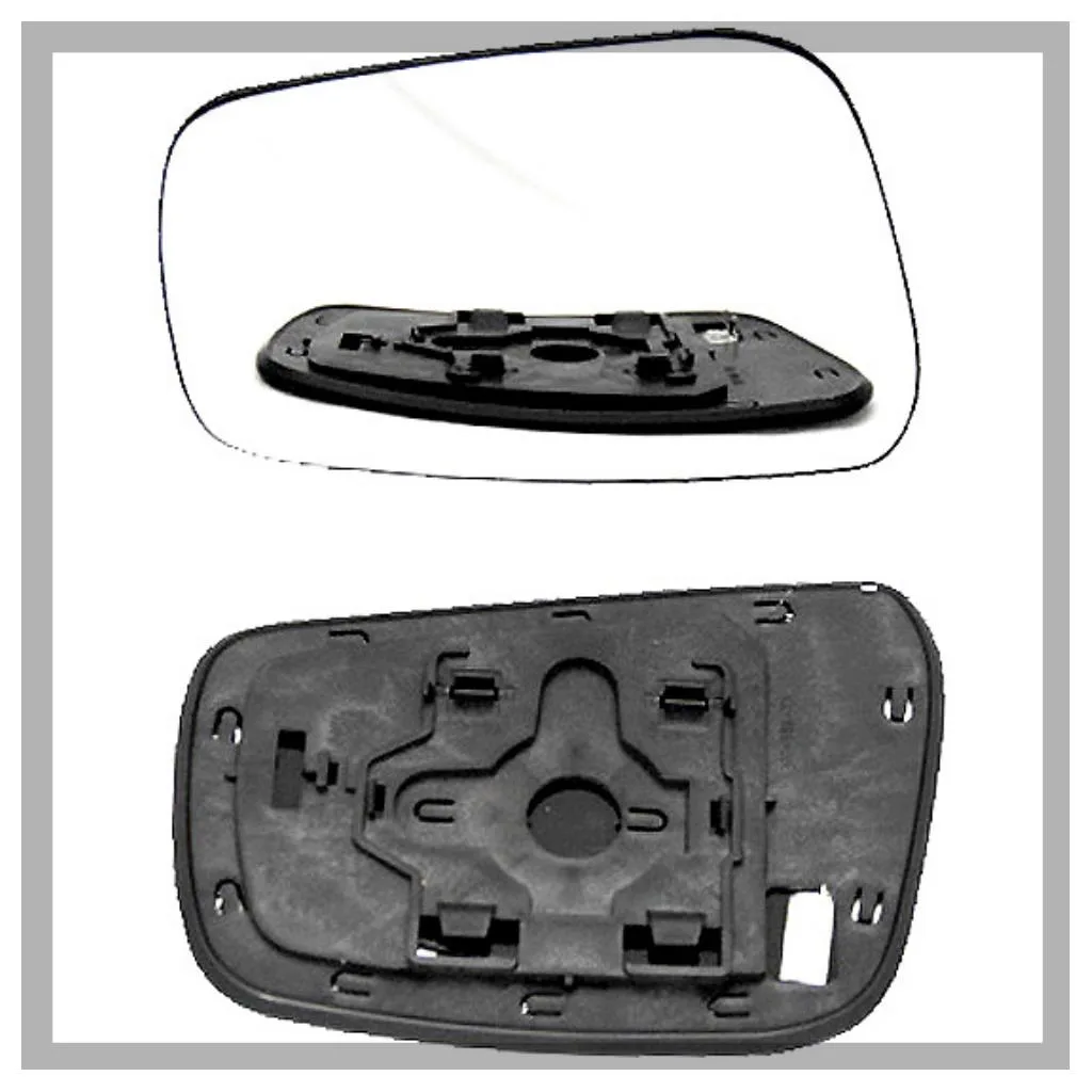 Nissan Navara Clip-on Wing Mirror Glass 2005-2007 — Heated, Convex — Left Passenger Side