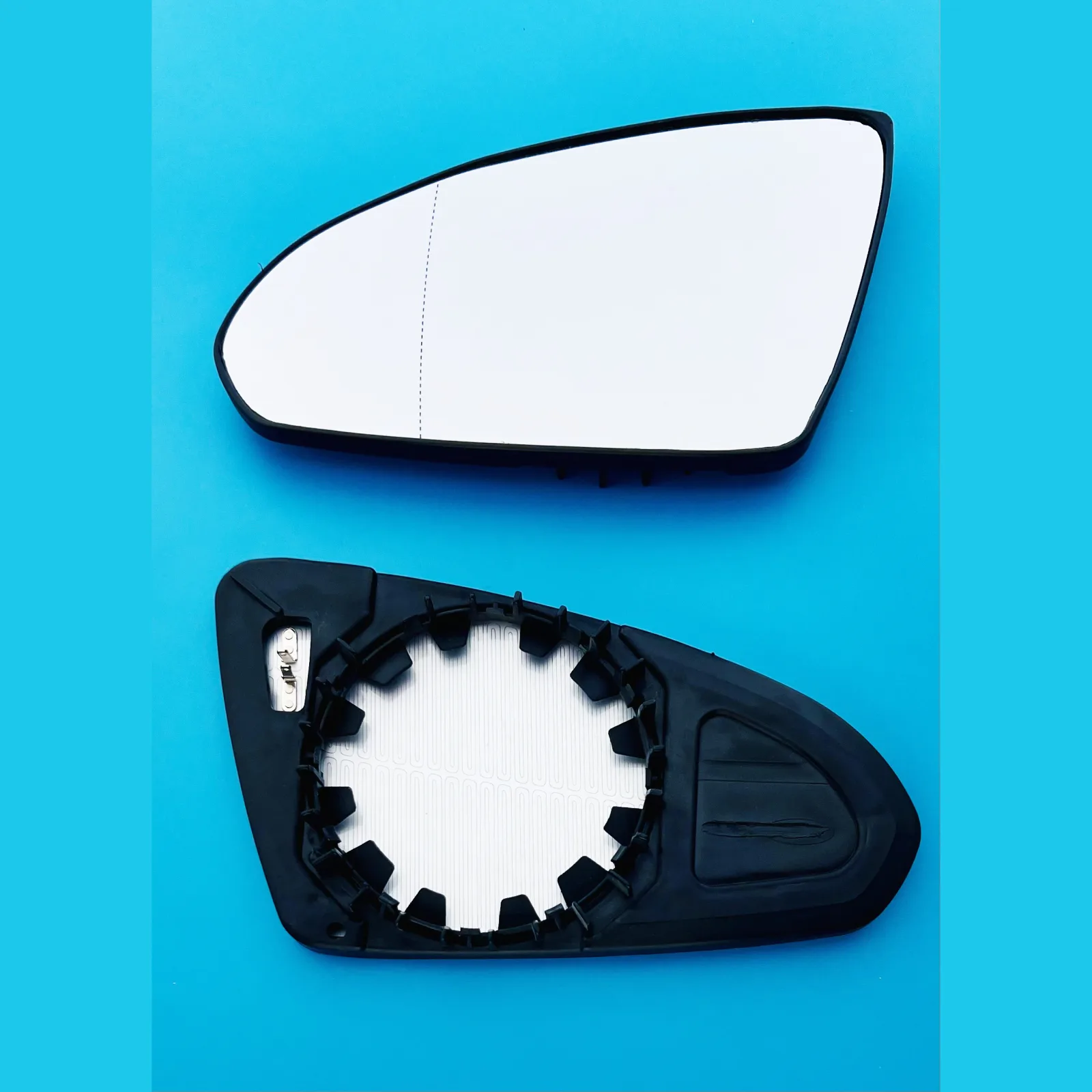 Nissan Primera Clip-on Wing Mirror Glass 2003-2007 — Heated, Convex — Left Passenger Side