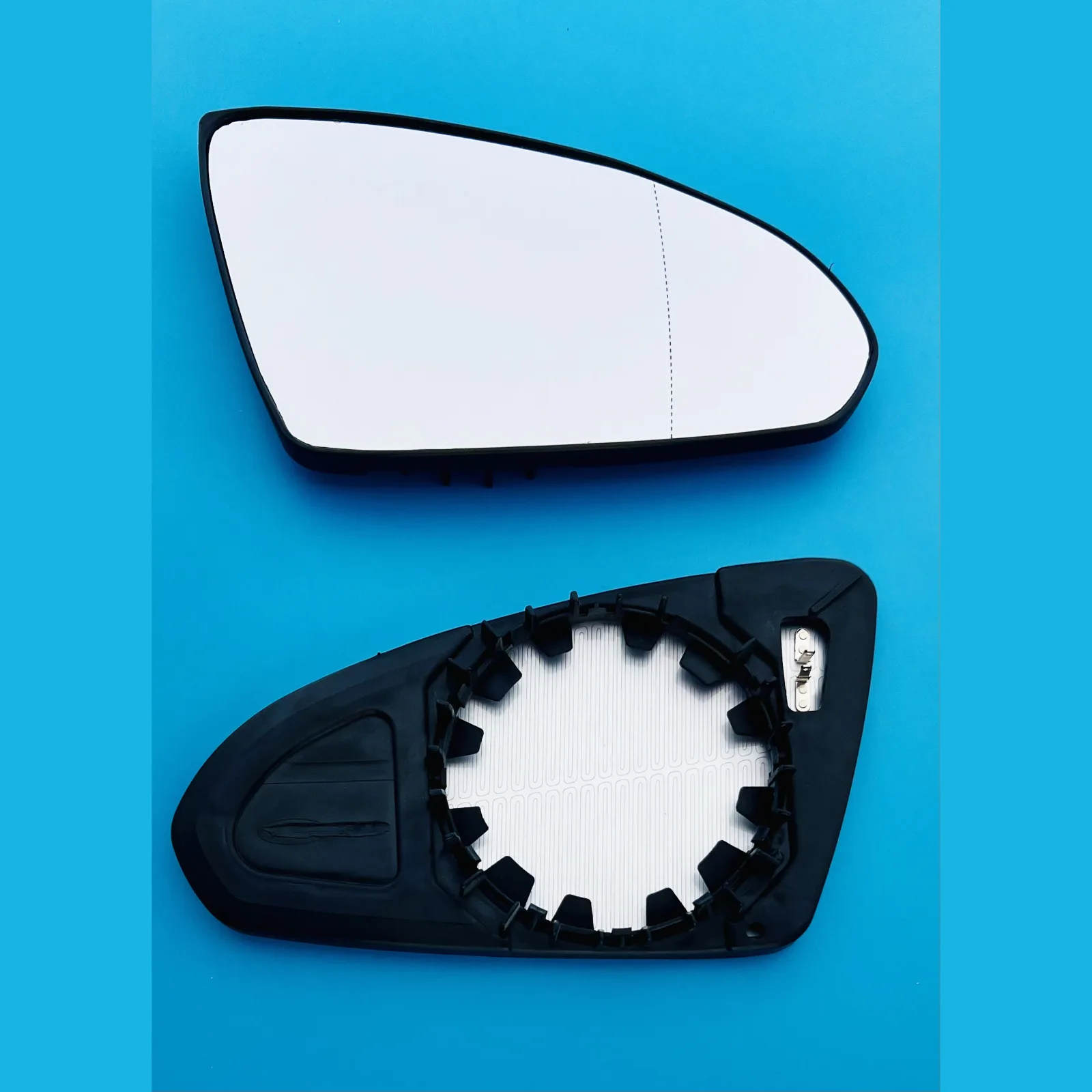 Nissan Primera Clip-on Wing Mirror Glass 2003-2007 — Heated, Wide Angle — Right Driver Side